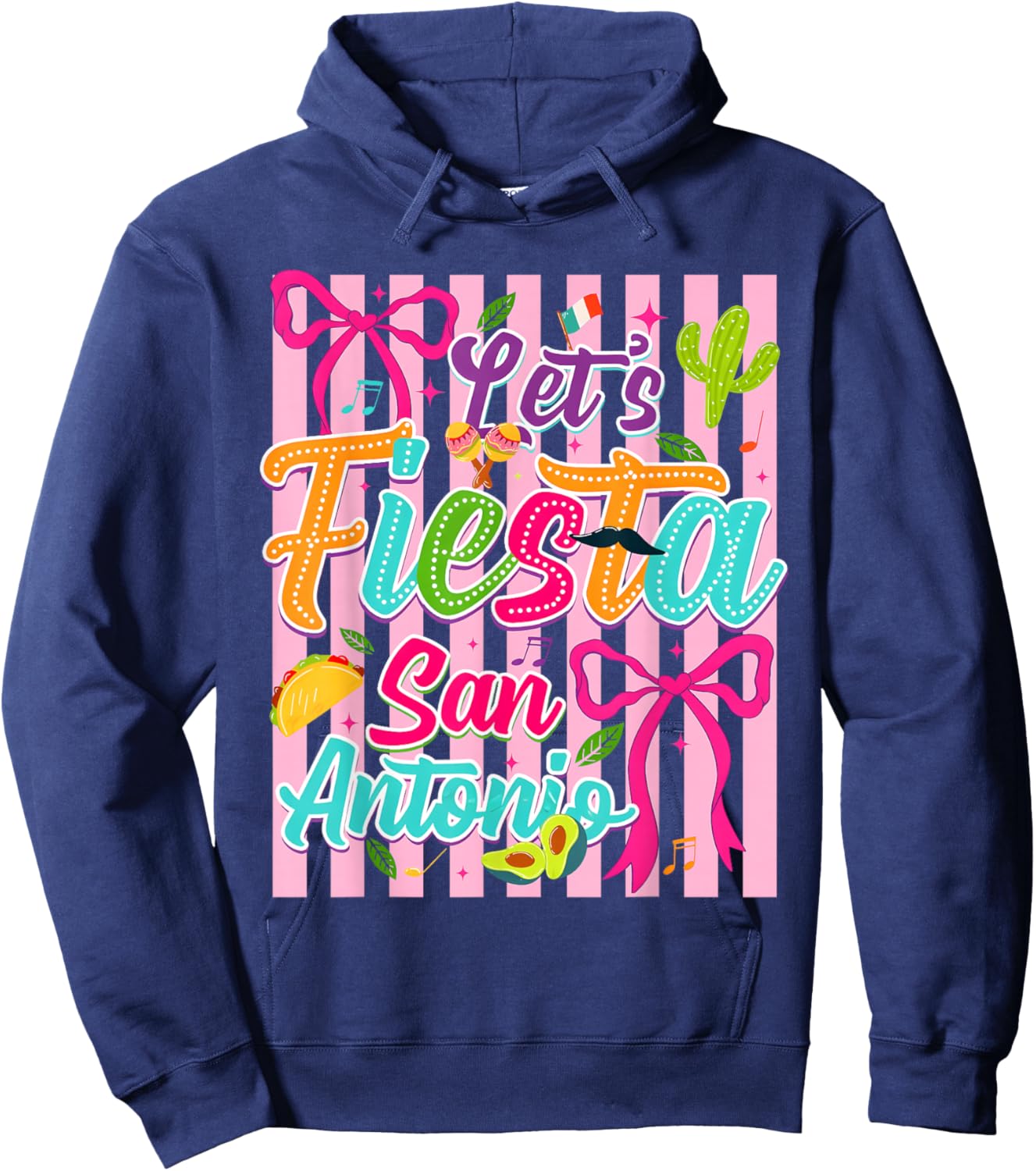 Cinco De Mayo Lets Fiesta 2026 Coquette Bow Girl Women Hoodie - Hoodie | Navy
