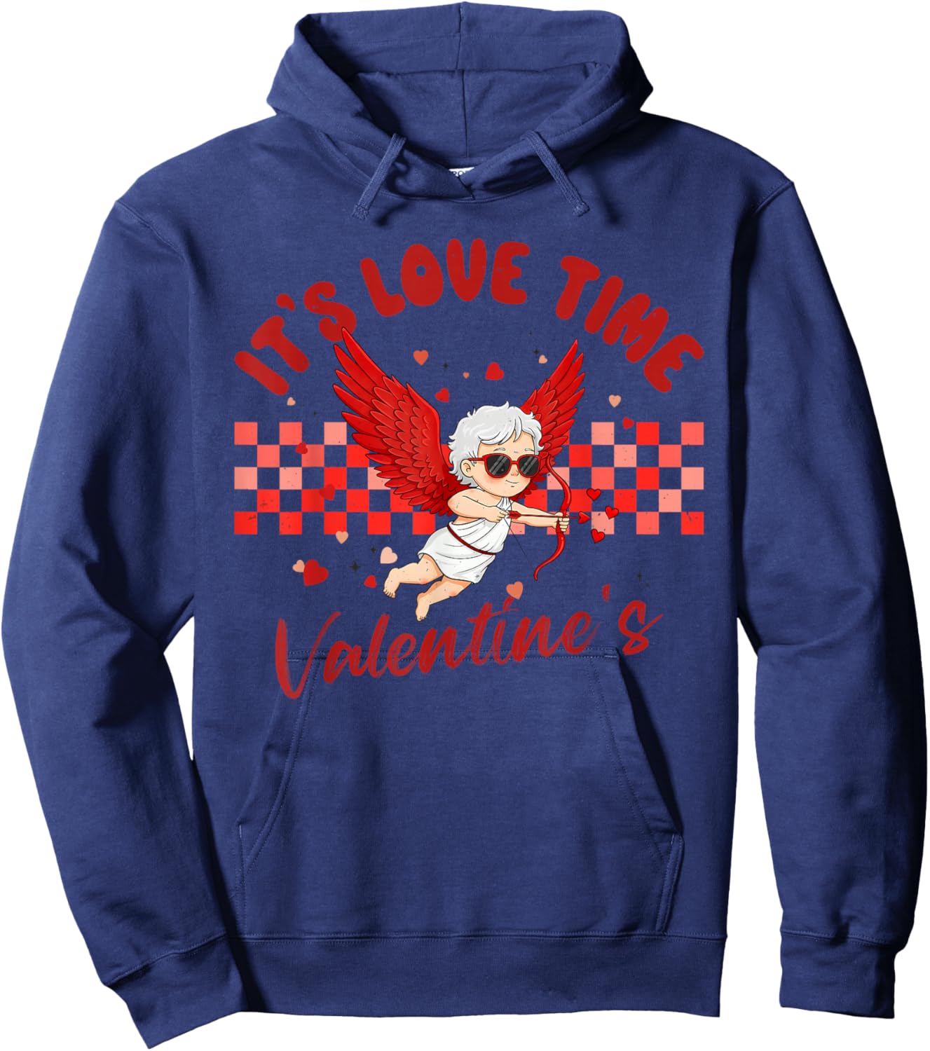 It's Love Time' Cute Cupid Valentine, for Valentine Day Fun Hoodie - Hoodie | Navy