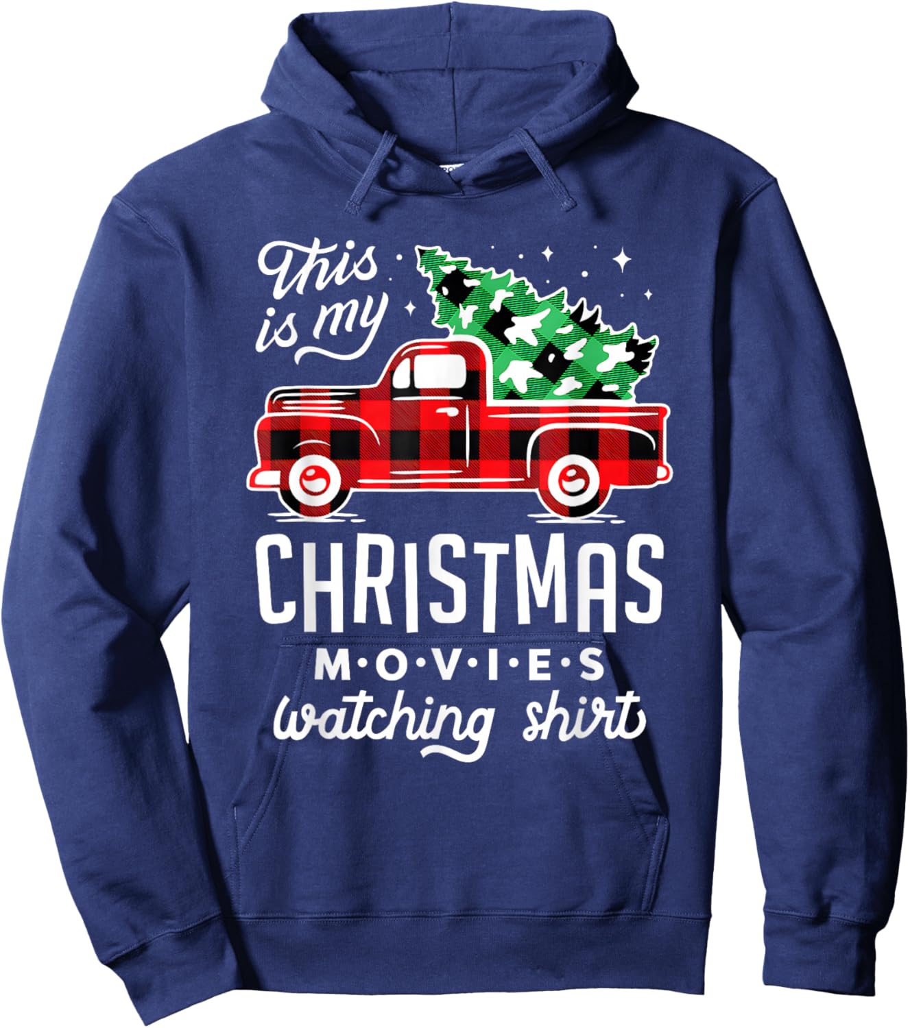 This is My Christmas Movie Watching Shirt Vintage Red Truck Hoodie - Hoodie | Navy