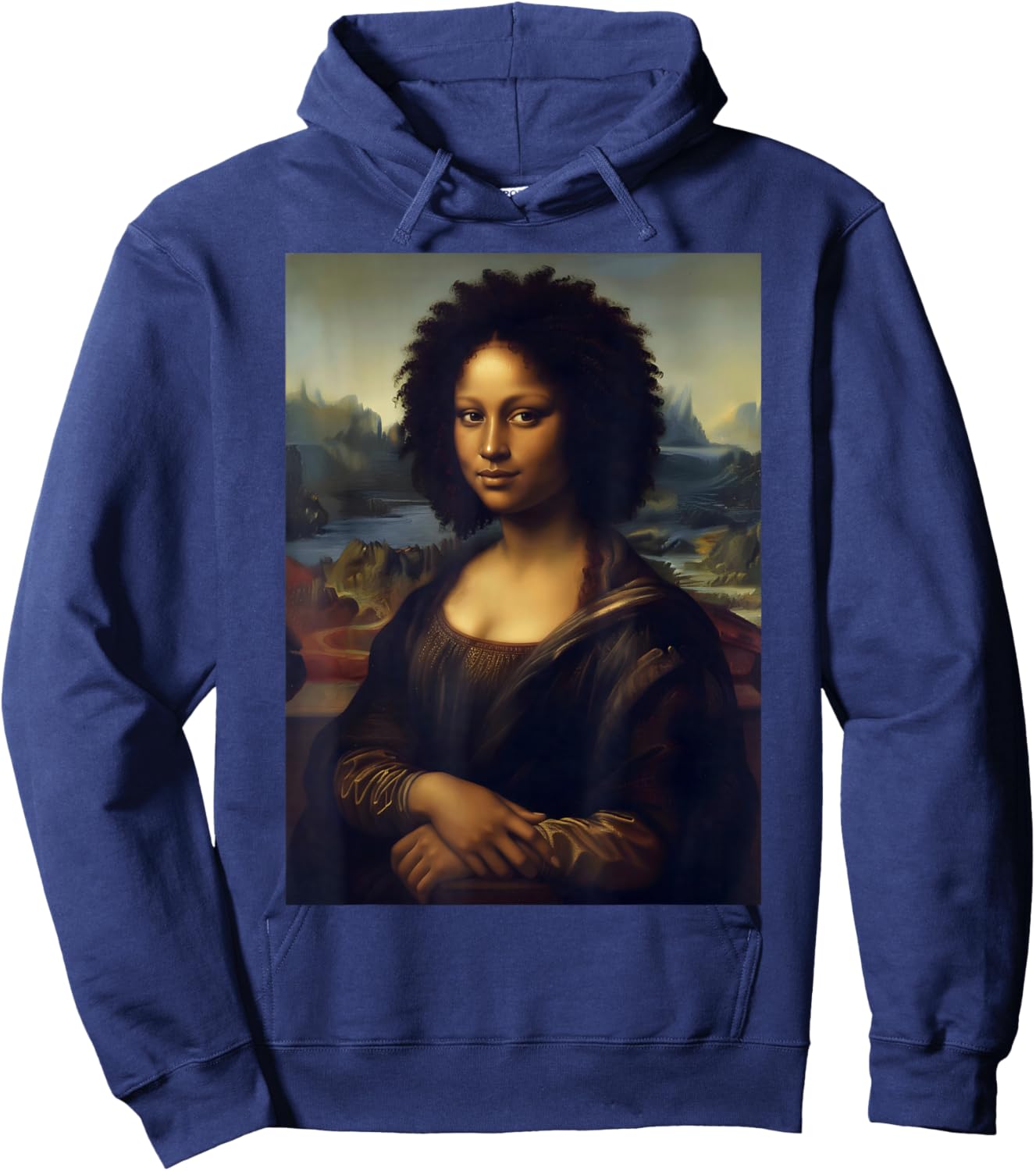Black Mona Lisa African American Black History Month Hoodie - Hoodie | Navy