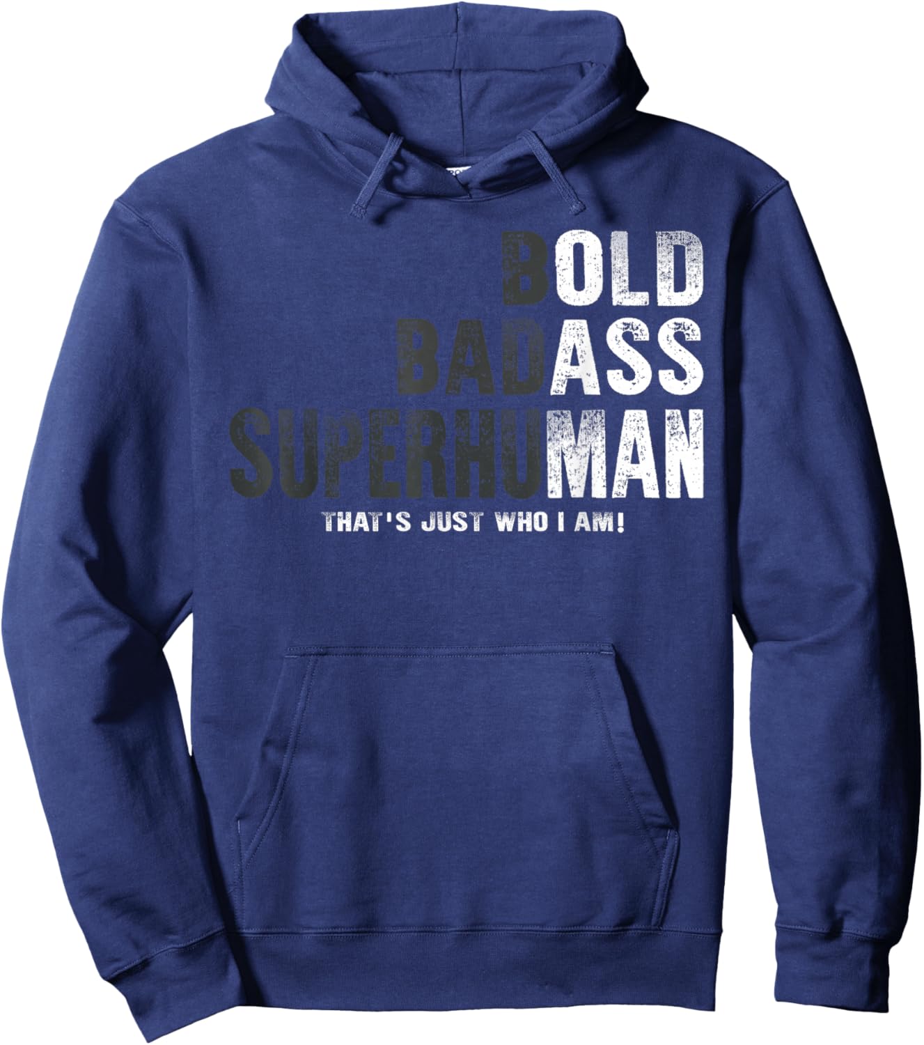 Funny Old Man Saying Gag Gift Birthday for Dad Fathers Day Hoodie - Hoodie | Navy