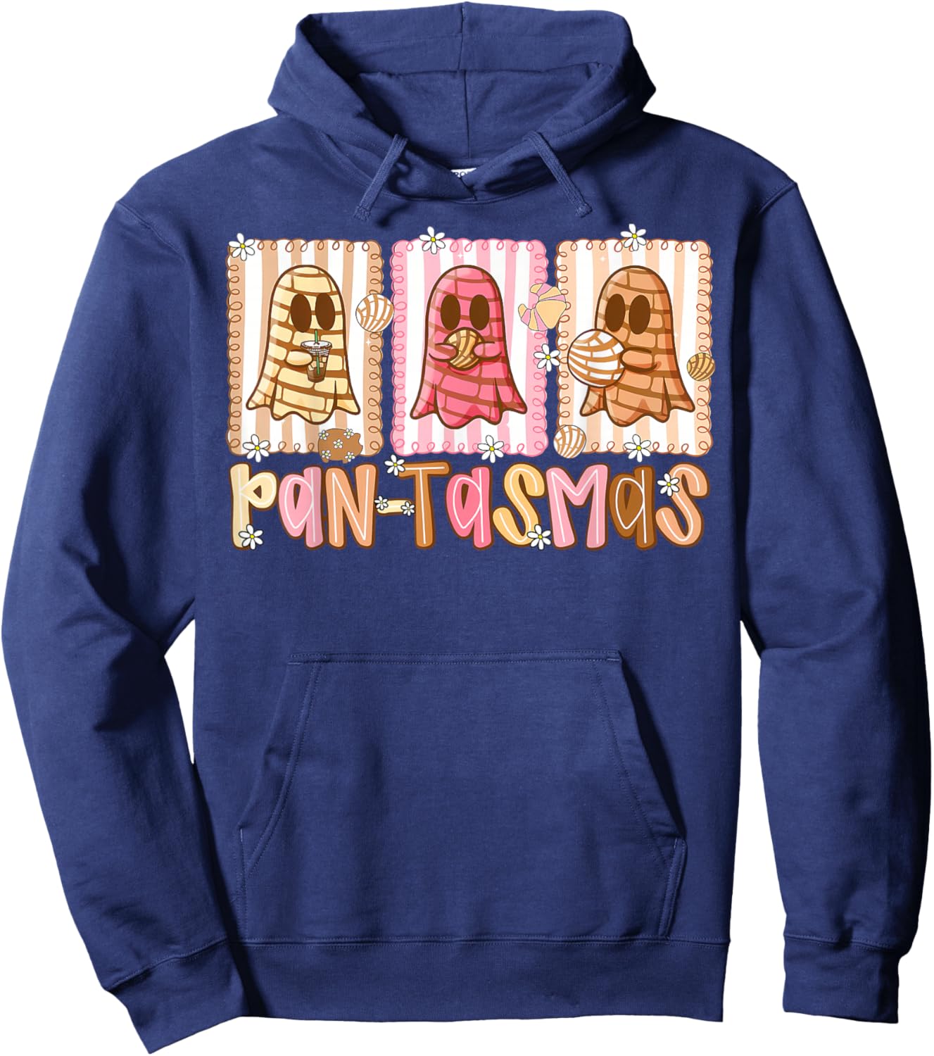 Pantasmas Ghost Funny Spooky Mexican Halloween Men Hoodie - Hoodie | Navy