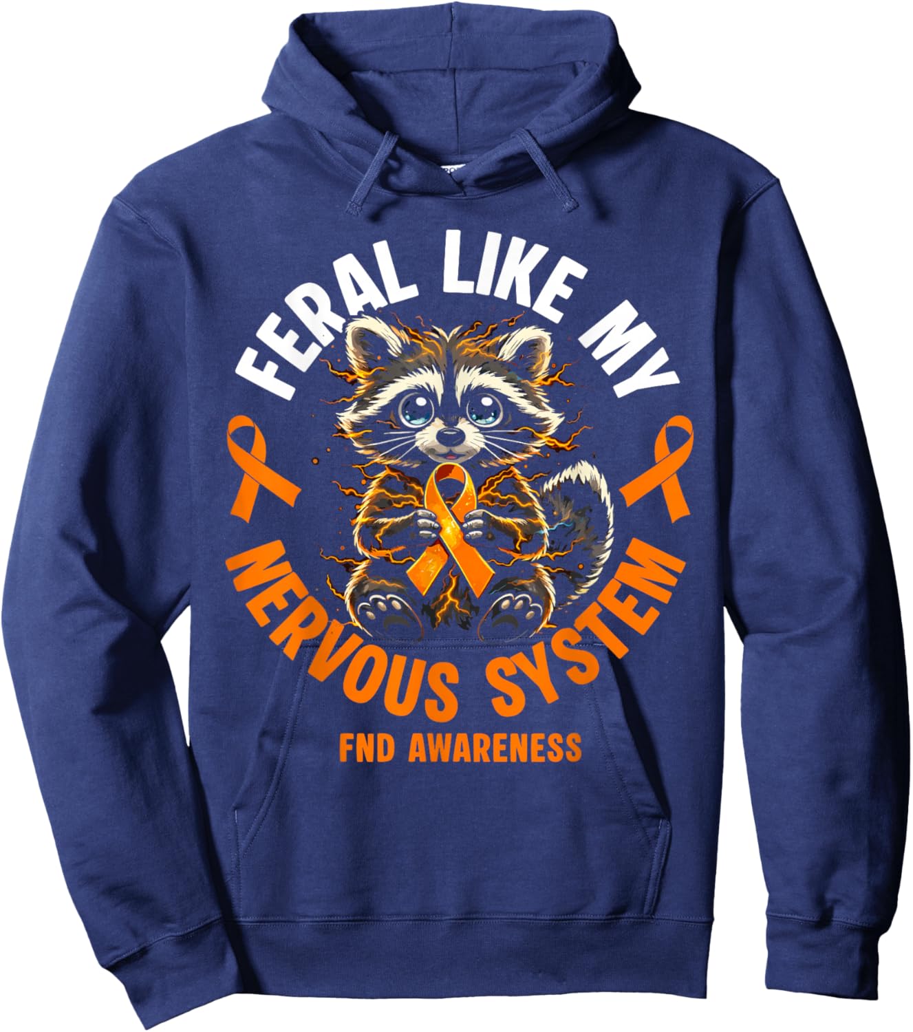 Functional Neurological Disorder Funny FND Warrior Hoodie - Hoodie | Navy
