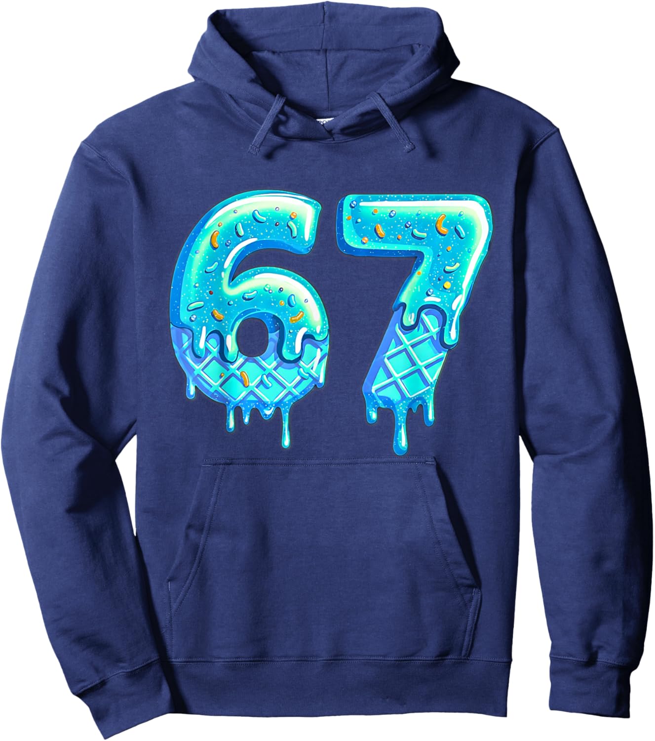 67 Meme Gamma Blue Hoodie - Hoodie | Navy