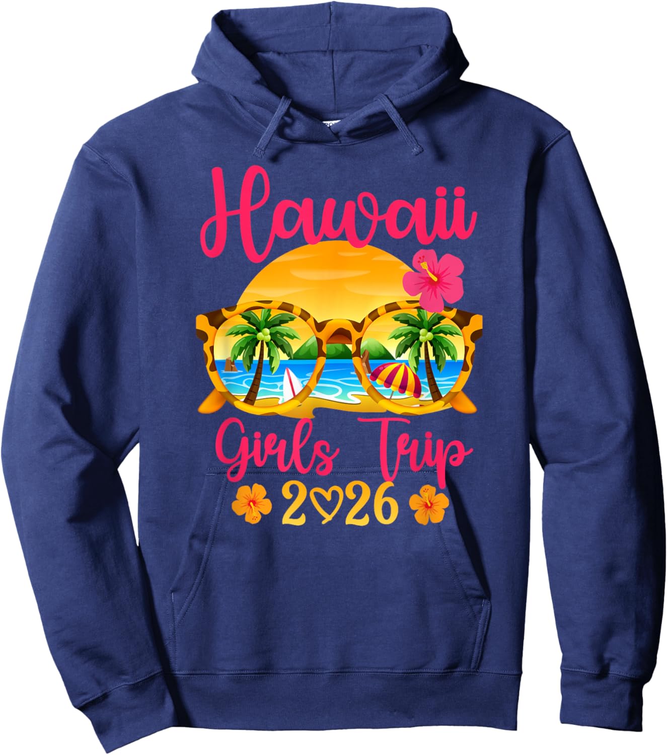 Hawaii Girls Trip 2026 Hawaii Girls Vacation Travel Hoodie - Hoodie | Navy