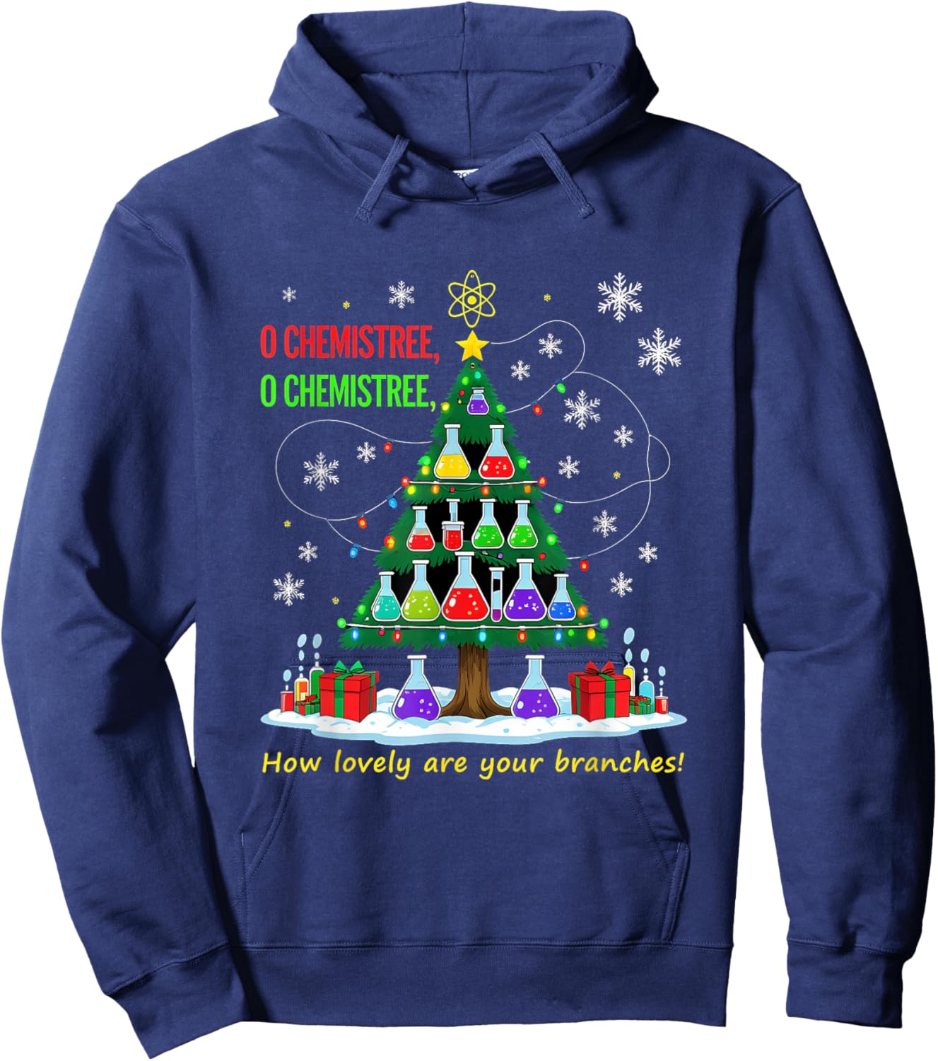 Christmas Science Teacher 67 Meme Santa Oh Chemistree Hoodie - Hoodie | Navy