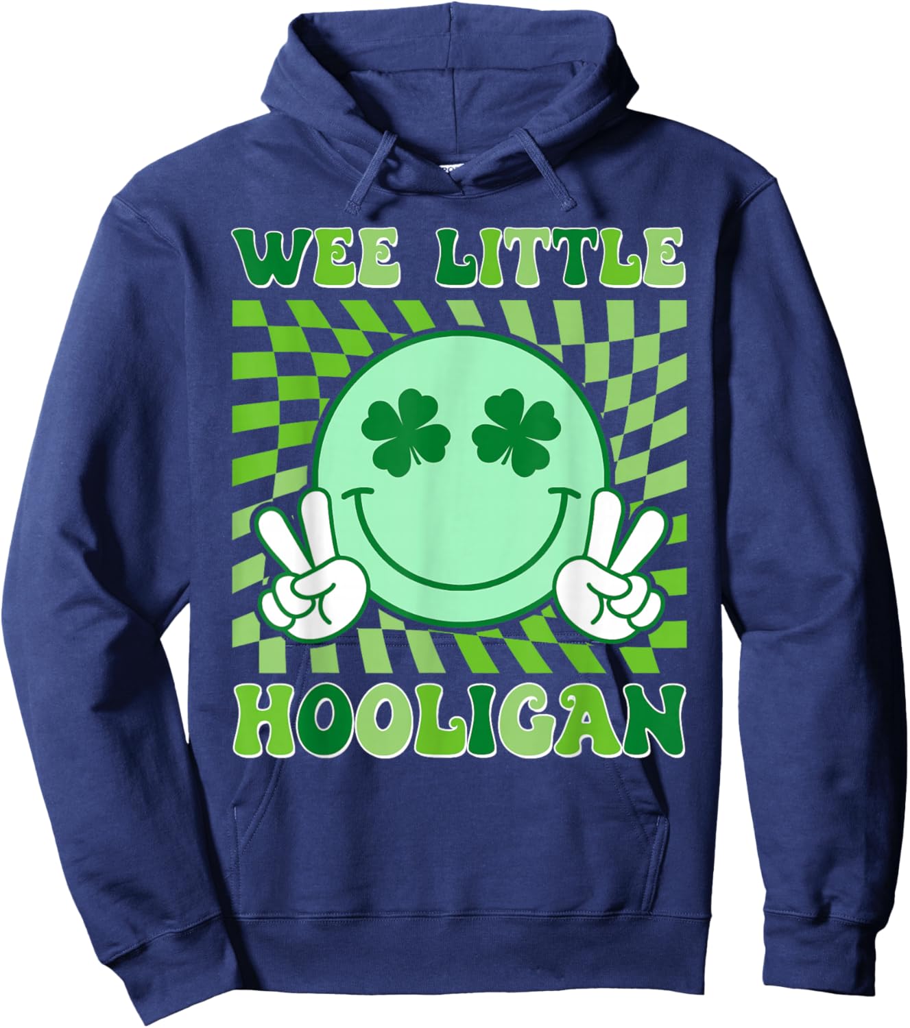 Wee Little Hooligan Funny St Patrick's Day Kids Boys Girls Hoodie - Hoodie | Navy