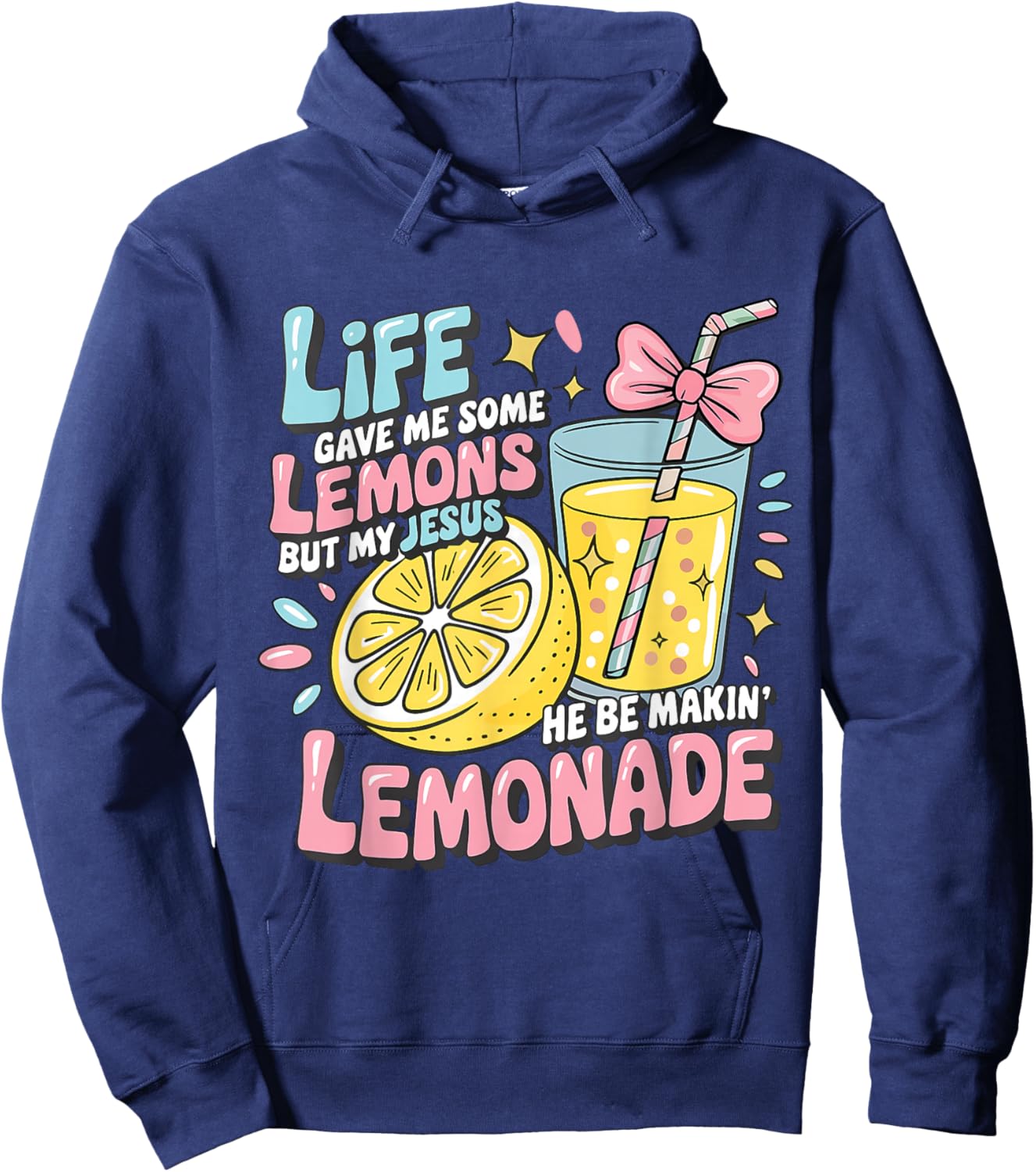 Life Gave Me Lemon But My Jesus Makin Lemonade Christian Kid Hoodie - Hoodie | Navy