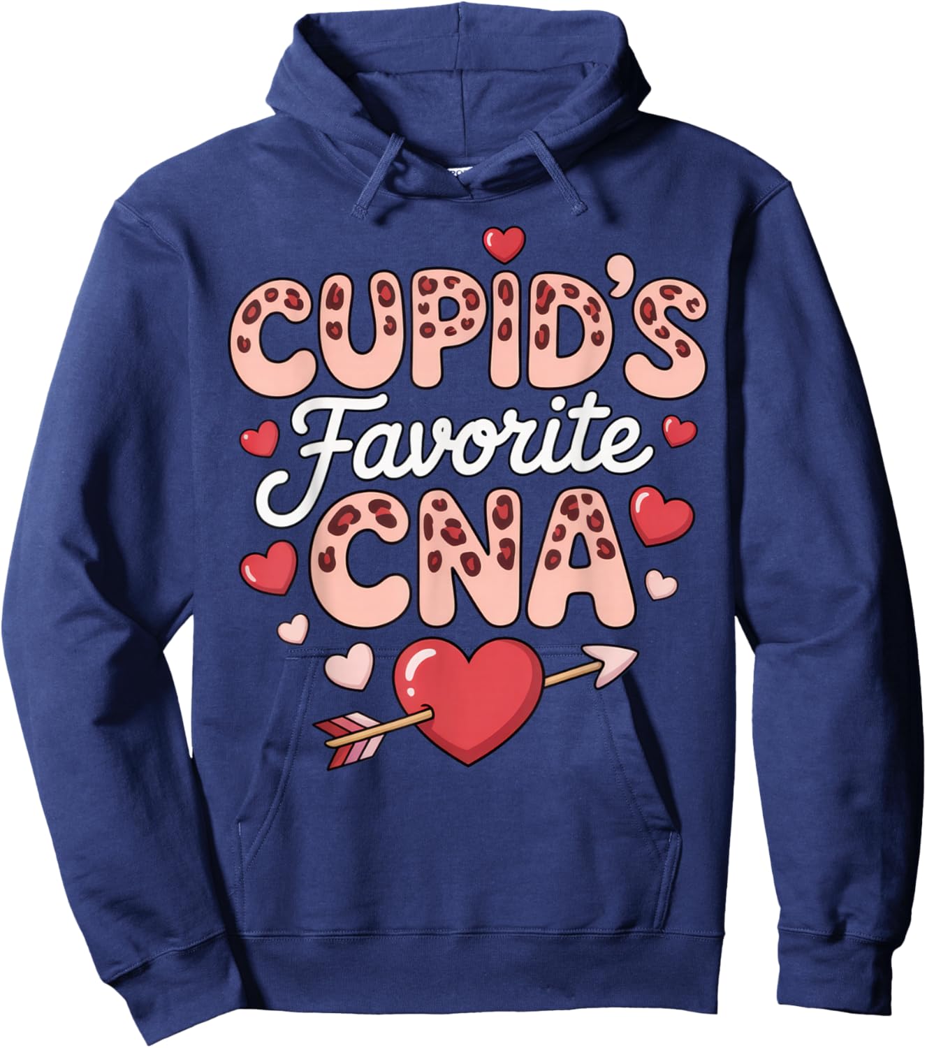 Cupid's Favorite CNA Funny Nurse Valentine's Day Humor Hoodie - Hoodie | Navy