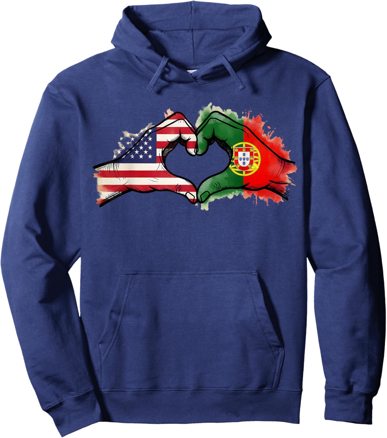 Portugal Flag Portuguese Roots Portuguese Pride Portugal Hoodie - Hoodie | Navy