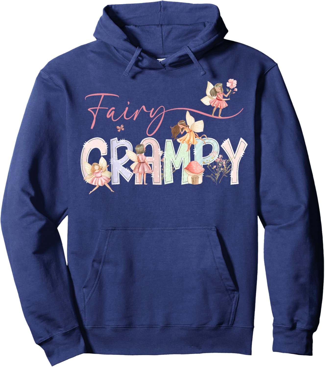 Fairy Grampy Magical Floral Birthday Girl Fairytale Family Hoodie - Hoodie | Navy