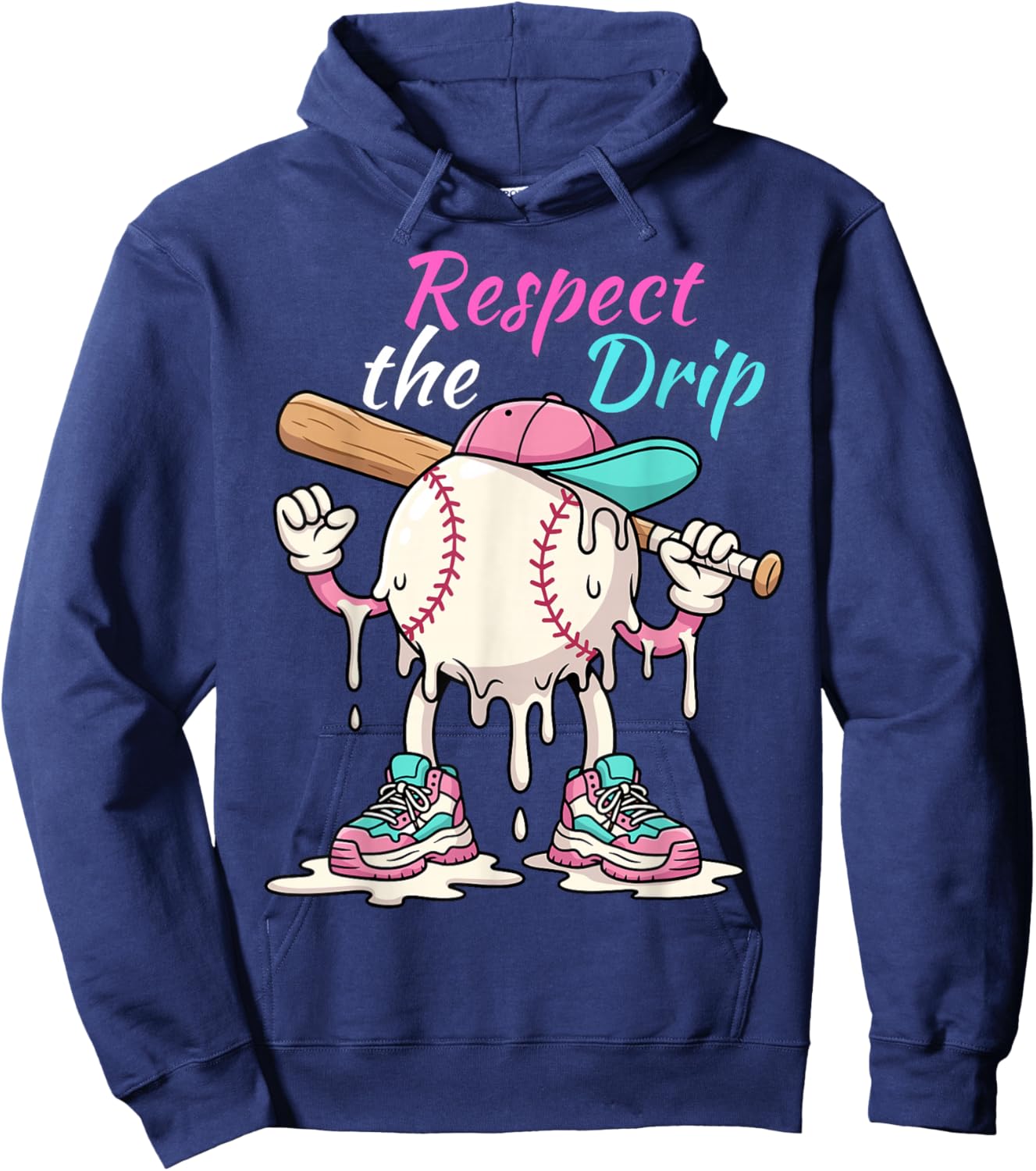 Funny Baseball Life Style 101 Youth Drip Streetwear Hoodie - Hoodie | Navy