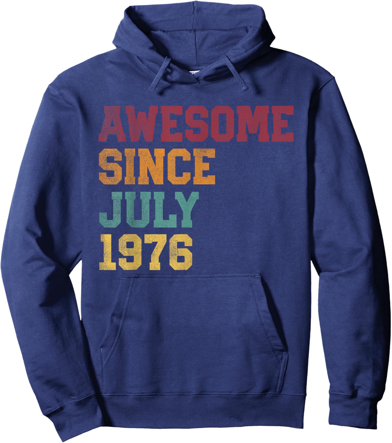 Awesome Since July 1976 50th Birthday 50 Years Old - Retro Hoodie - Hoodie | Navy