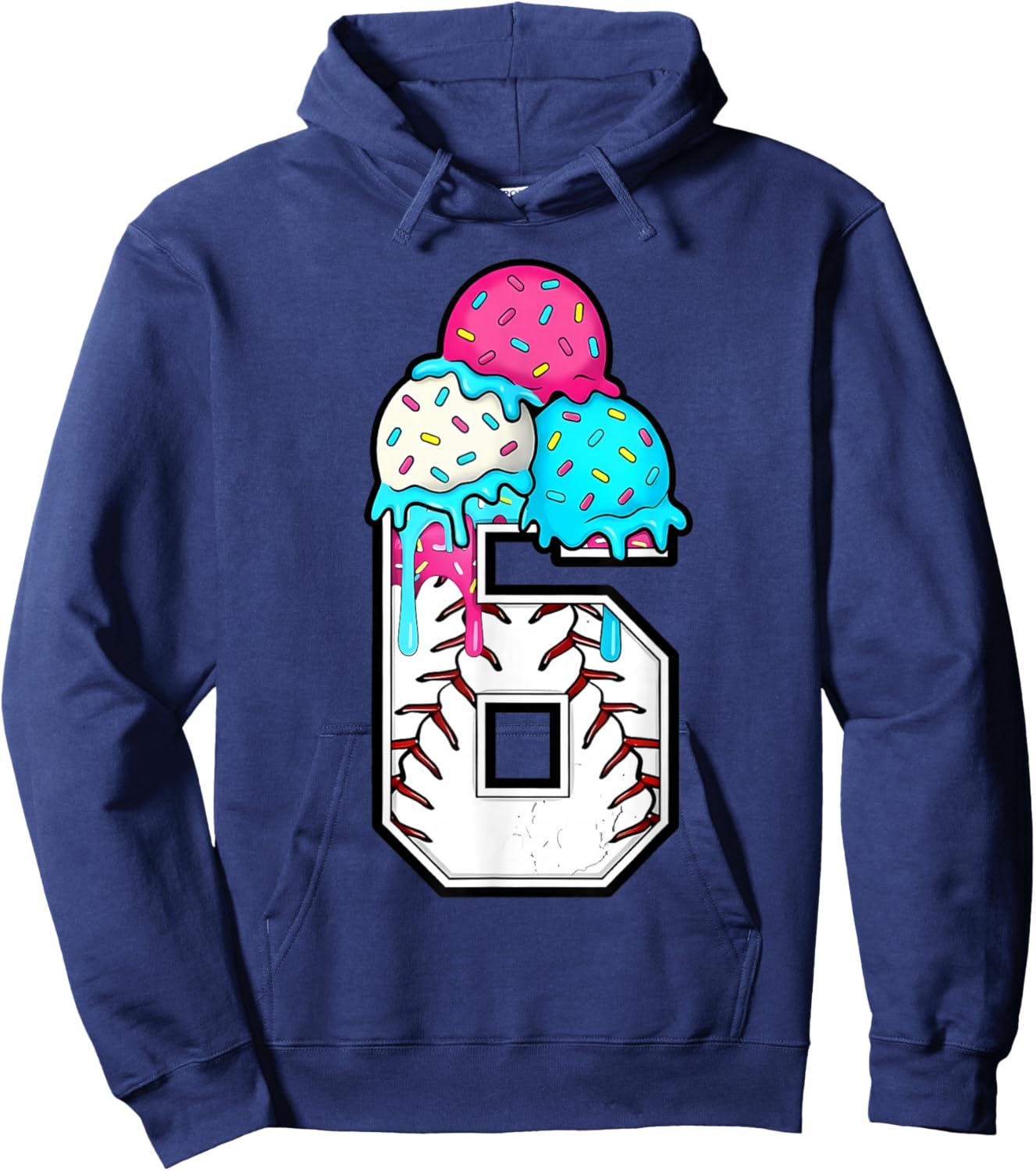 Funny Number 6 Baseball Drip 67 Meme Costume Couple Matching Hoodie - Hoodie | Navy