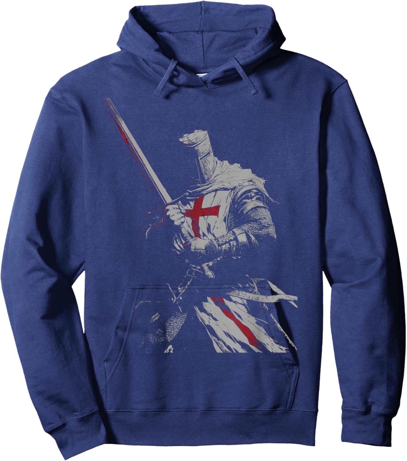 Knight Templar Crusader Warrior Catholic Christian Men Women Hoodie - Hoodie | Navy