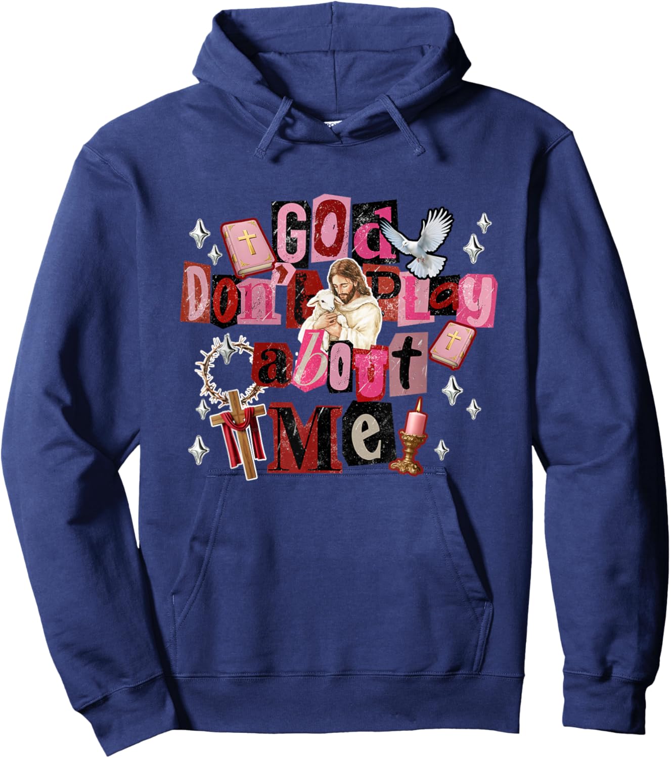 God Dont Play About Me Inspirational Faith Hoodie - Hoodie | Navy