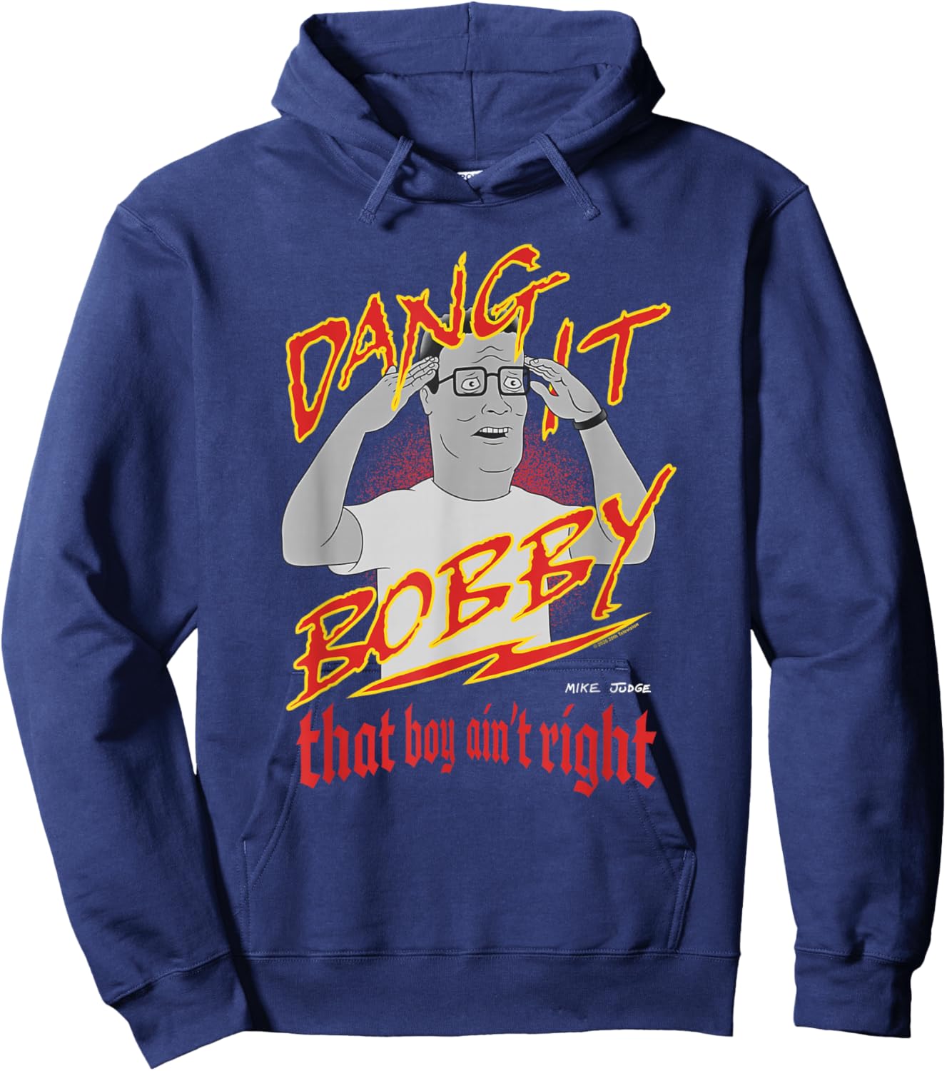 KOTH Hank Dang It Bobby That Boy Ain't Right Retro Cartoon Hoodie - Hoodie | Navy
