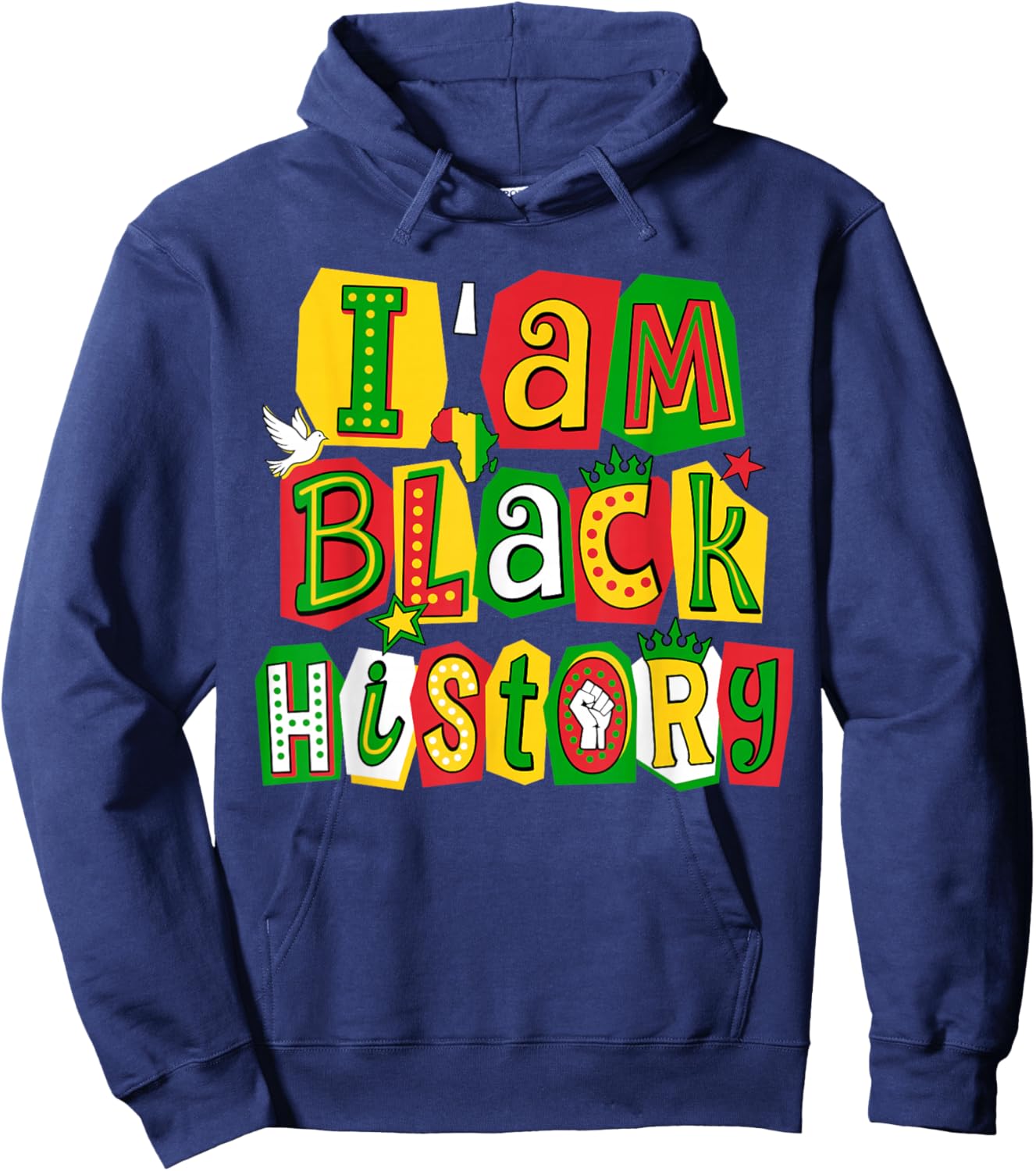 I'm Black History Month African American Black Men Women Kid Hoodie - Hoodie | Navy