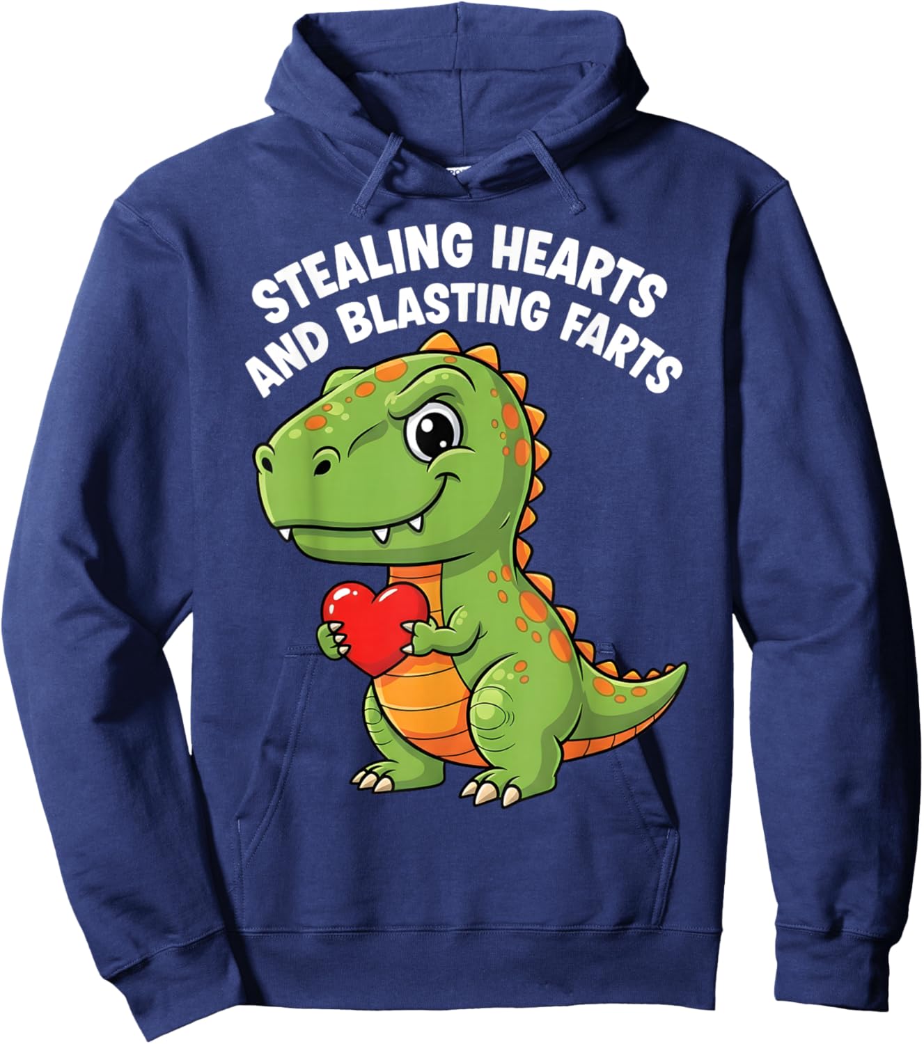 Stealing Hearts Blasting Farts Funny Toddler Dinosaur T-Rex Hoodie - Hoodie | Navy