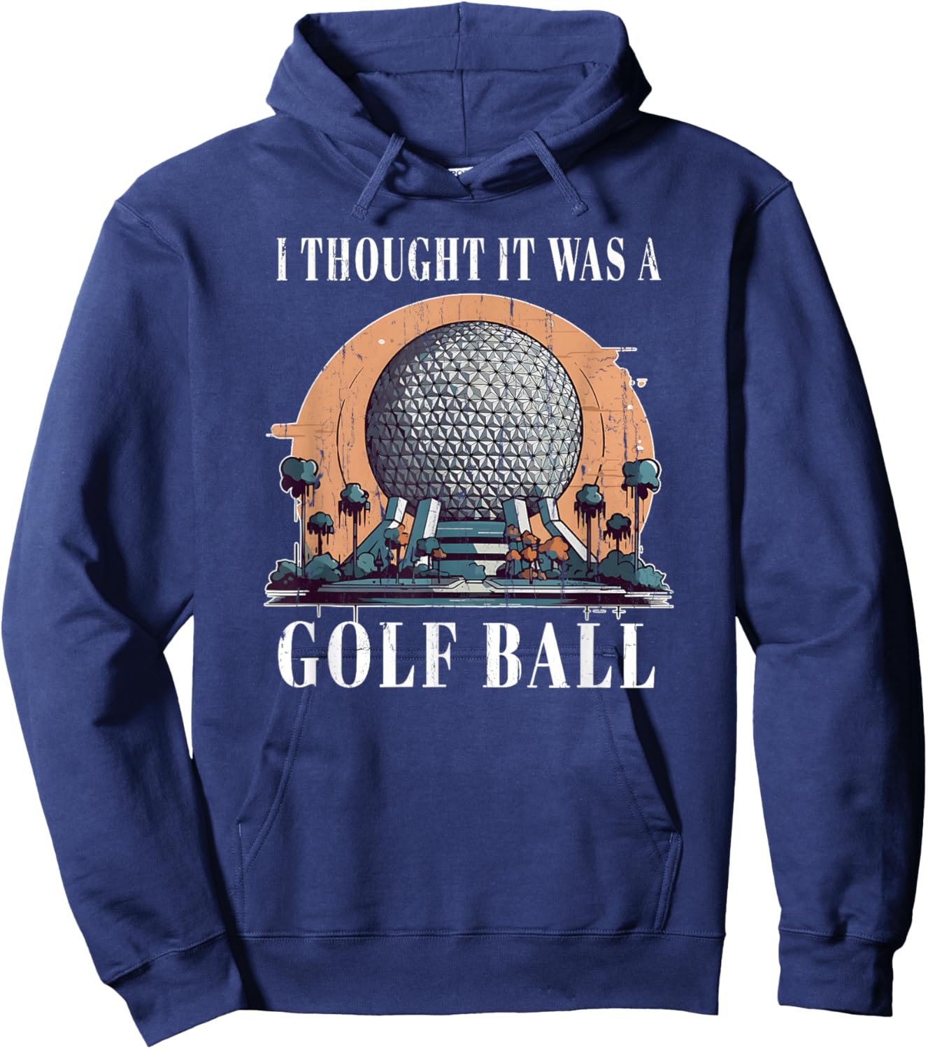I Thought It was A Golf Ball, Funny Golf Ball Hoodie - Hoodie | Navy