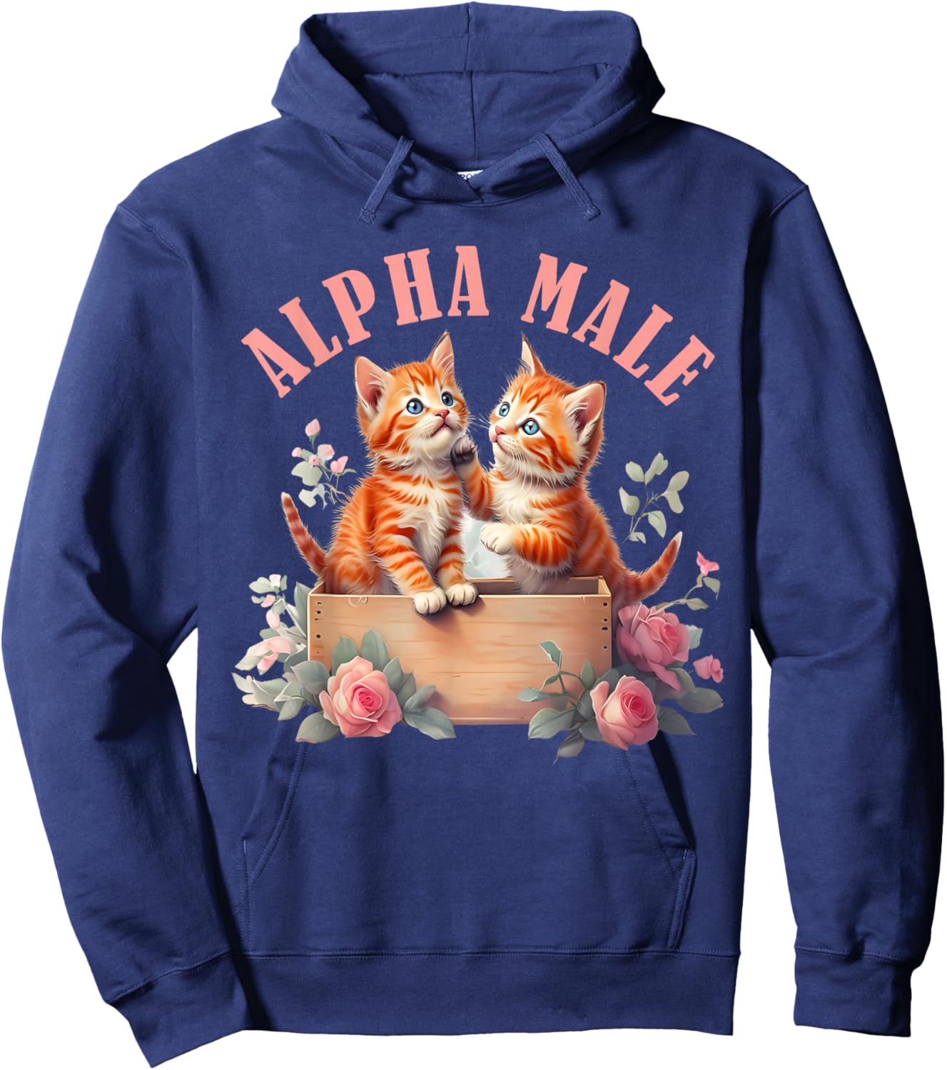 Cat Owner Alpha Cute Kitten Meme Male Men or Women Hoodie - Hoodie | Navy