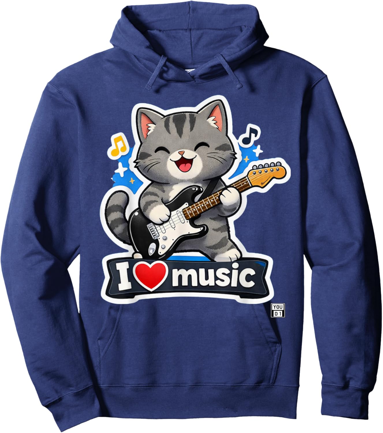 Guitar Kat Hoodie - Hoodie | Navy
