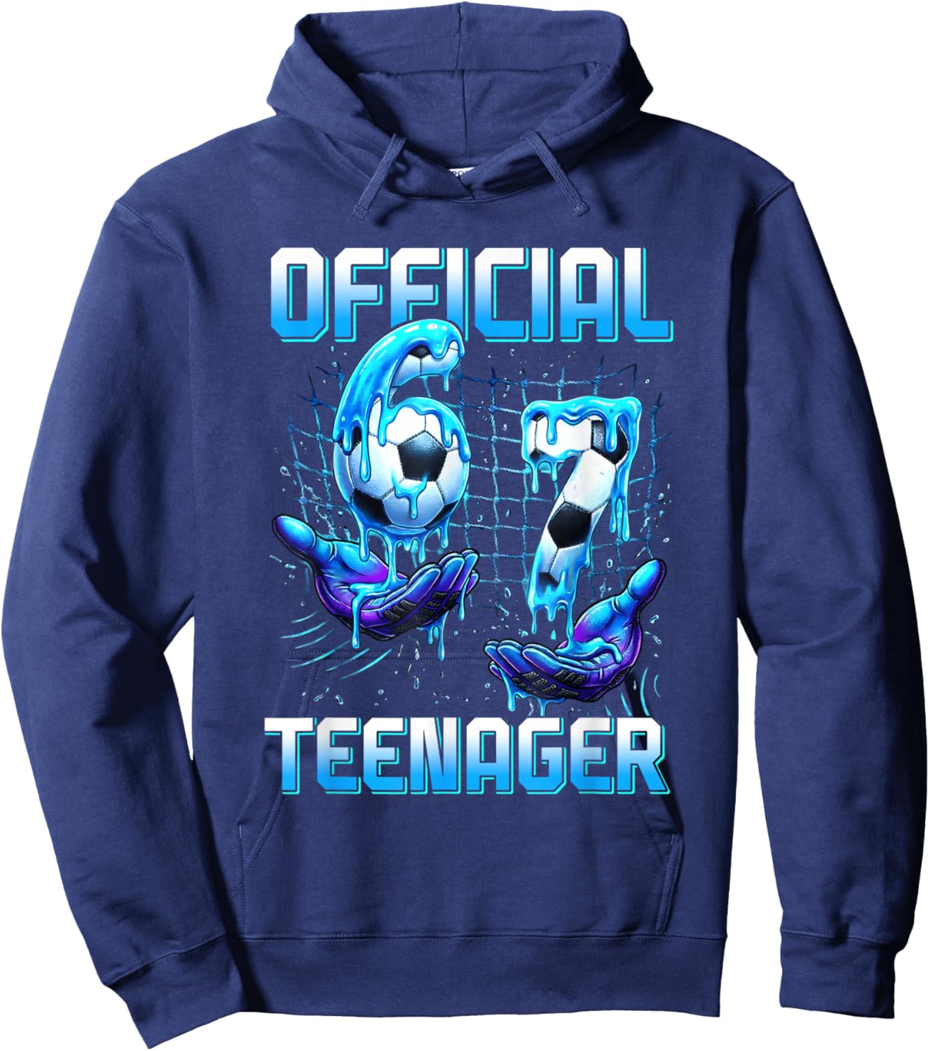 6+7 Year Old Boys Girls Teenager 13th Birthday Funny 67 Hoodie - Hoodie | Navy