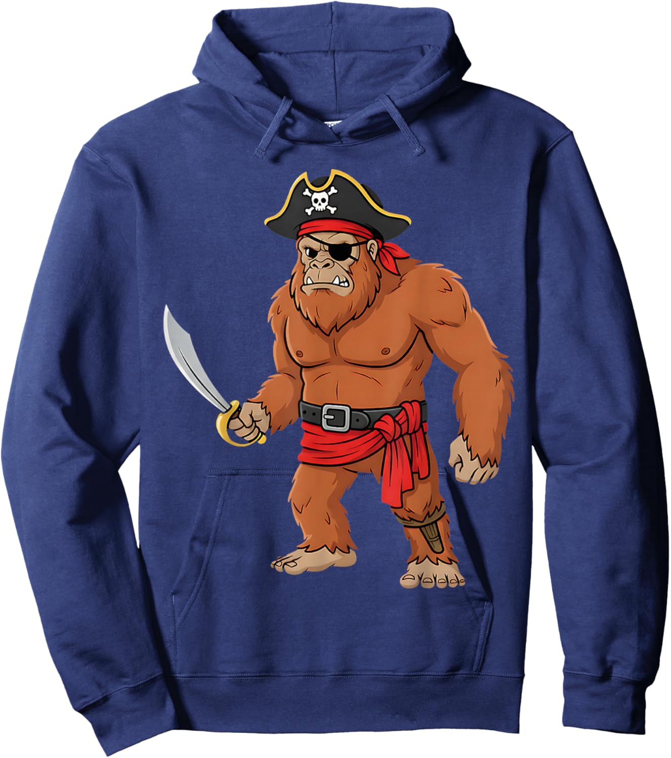 Pirate Bigfoot Toddler Boy Funny Kids Halloween Costume Hoodie - Hoodie | Navy