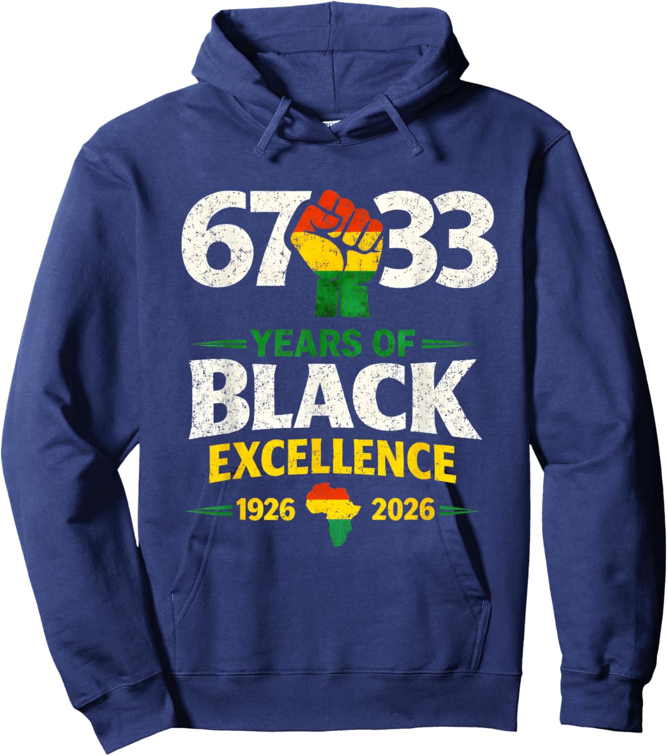 100 Years of Black Excellence Africa Black History Month Hoodie - Hoodie | Navy