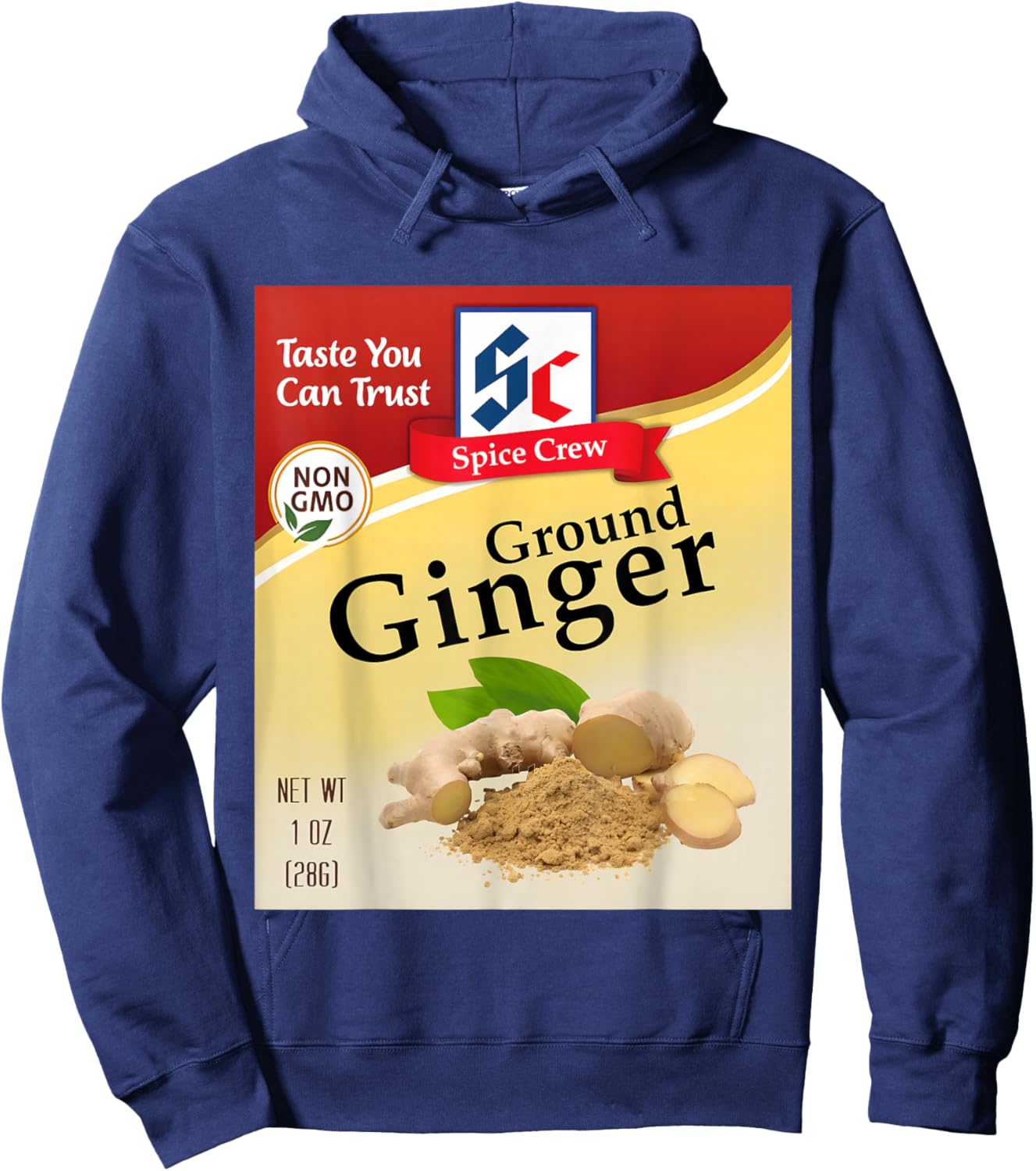 Ground Ginger Condiment Costume Holiday Spice Costumes Group Hoodie - Hoodie | Navy