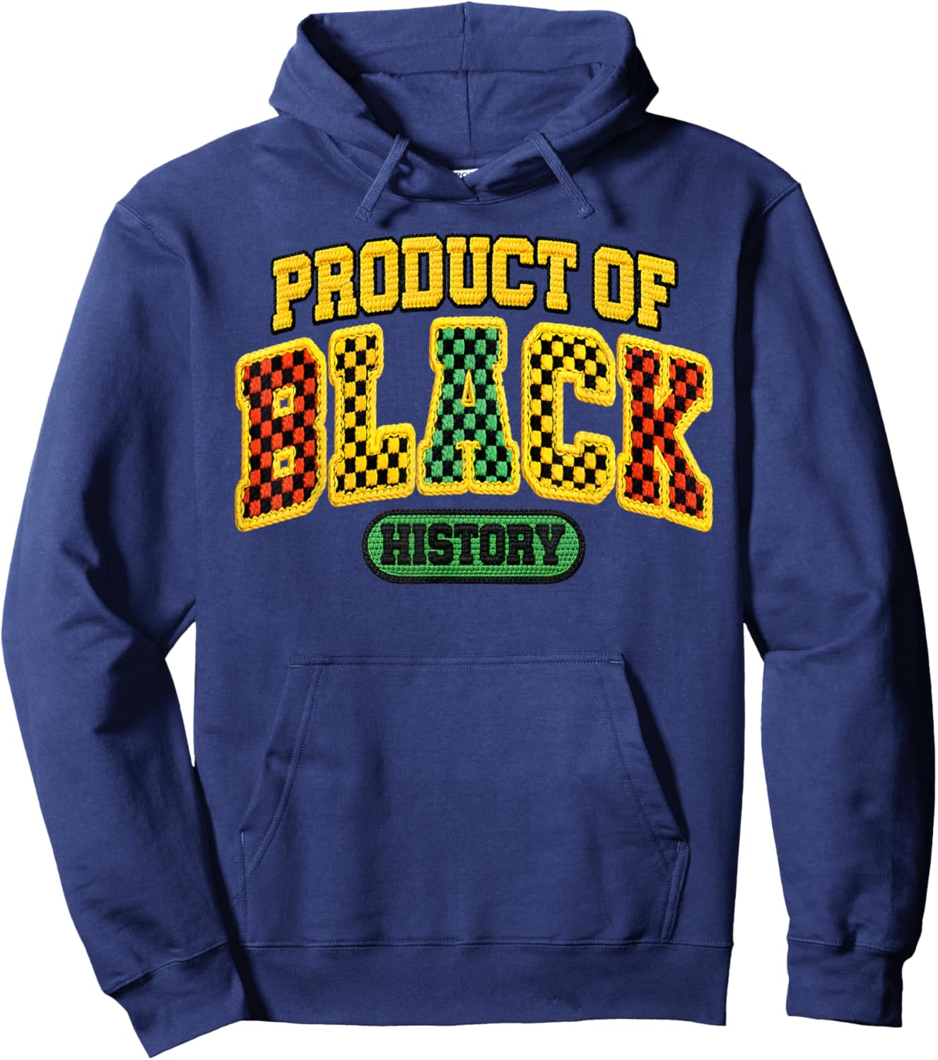 Product of Black History African American Melanin King Queen Hoodie - Hoodie | Navy