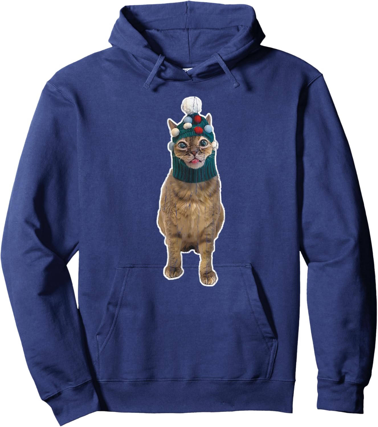 Gumbus Tree, Christmas Cat Hoodie - Hoodie | Navy
