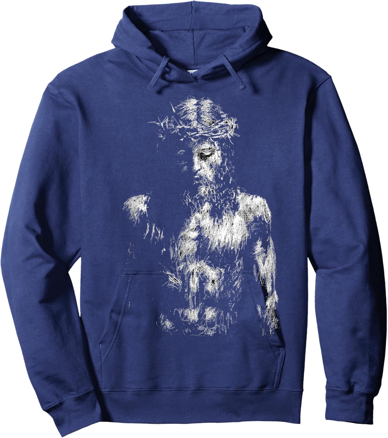 Jesus Christ Crown of Thorns Hoodie - Hoodie | Navy