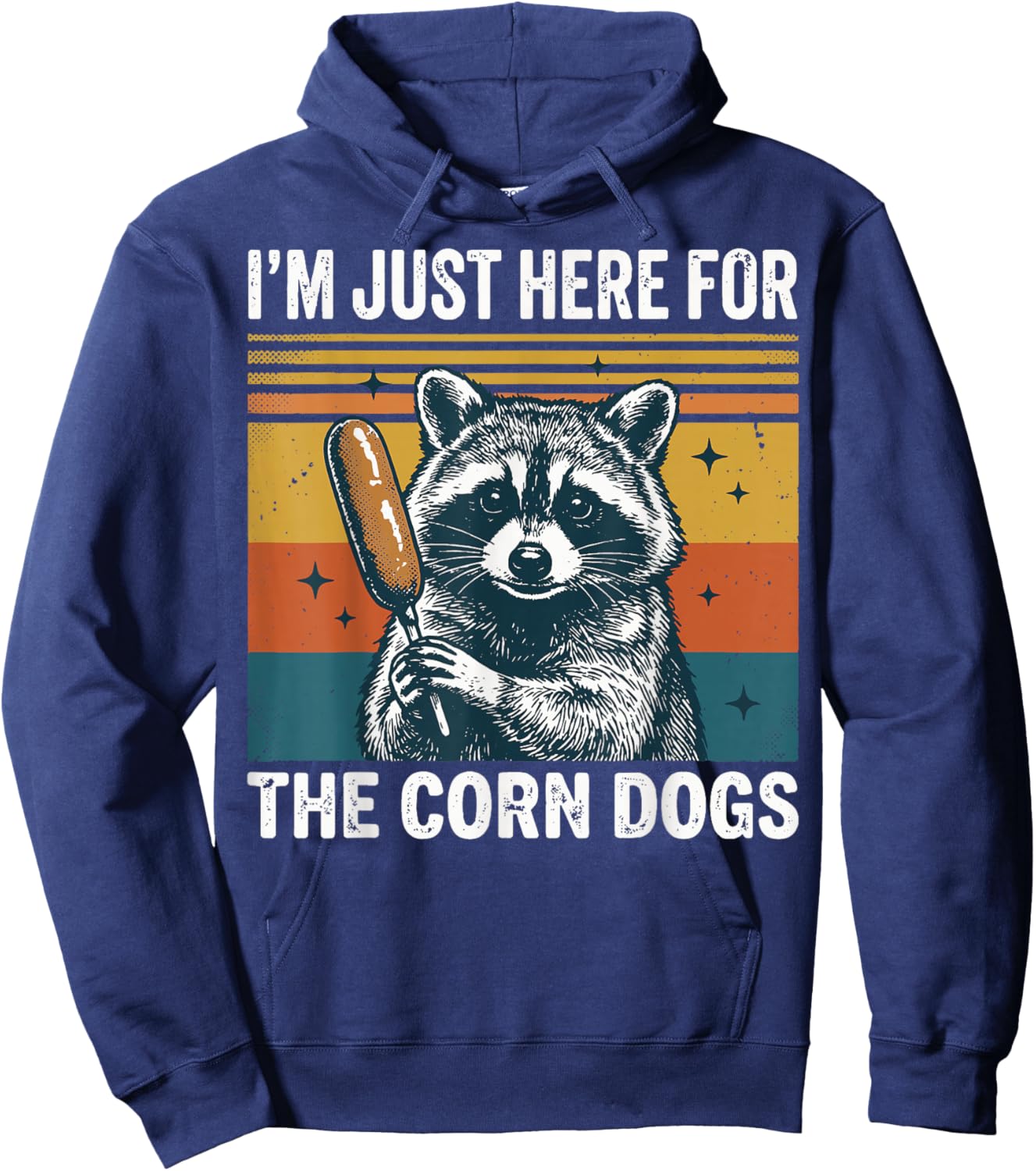 I'm Just Here for The Corn Dogs Hoodie - Hoodie | Navy