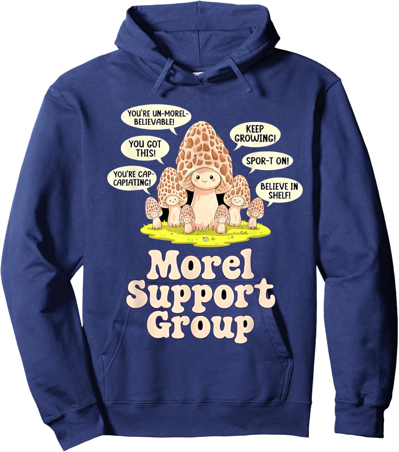 Morel Mushroom Hunting Funny Hoodie - Hoodie | Navy