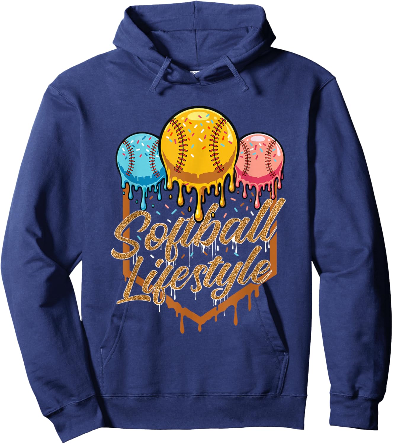 Softball Lifestyle - Softball Lover Softballer Hoodie - Hoodie | Navy