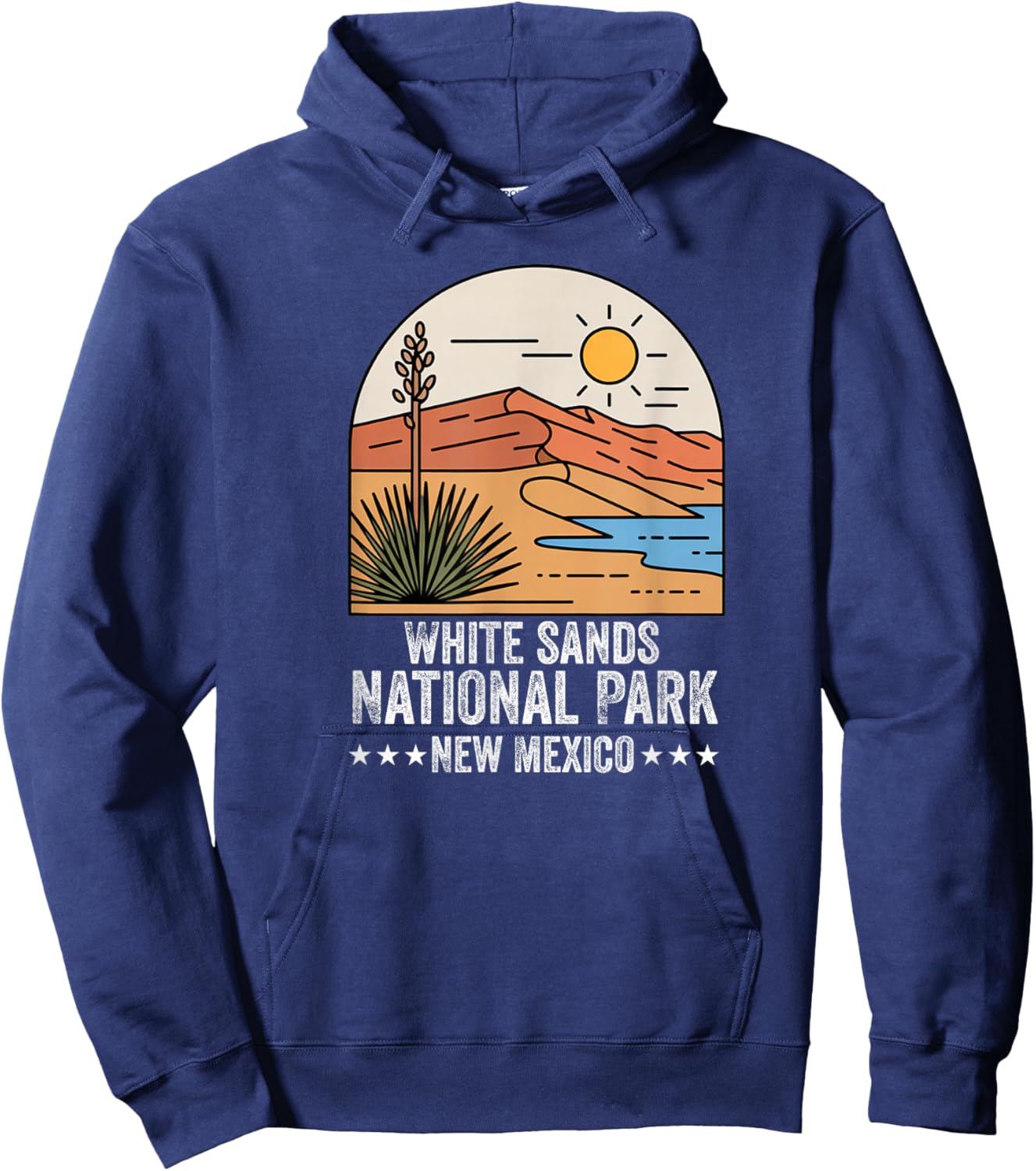 White Sands National Park Souvenir New Mexico Men Women Hoodie - Hoodie | Navy