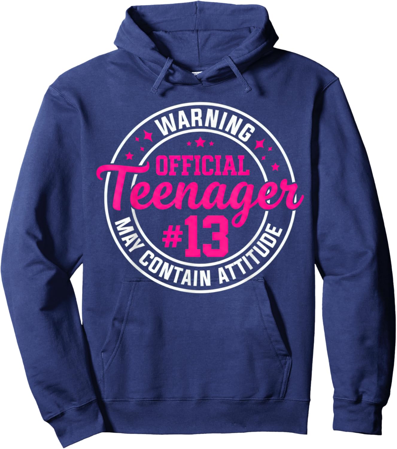 13th Birthday Girl 13 Years Old Official Teenager Birthday Hoodie - Hoodie | Navy