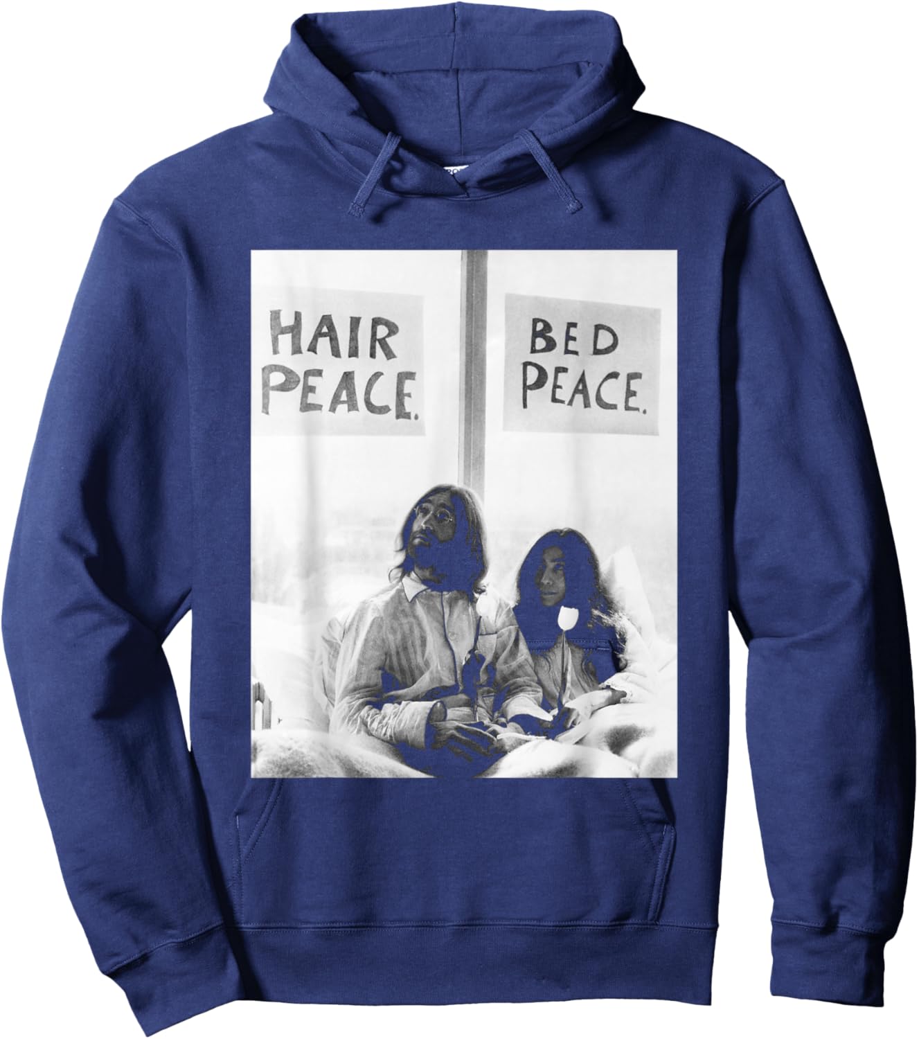 John Lennon Yoko ONO Anti-War Bed-in 1969 The Beatles Hoodie - Hoodie | Navy