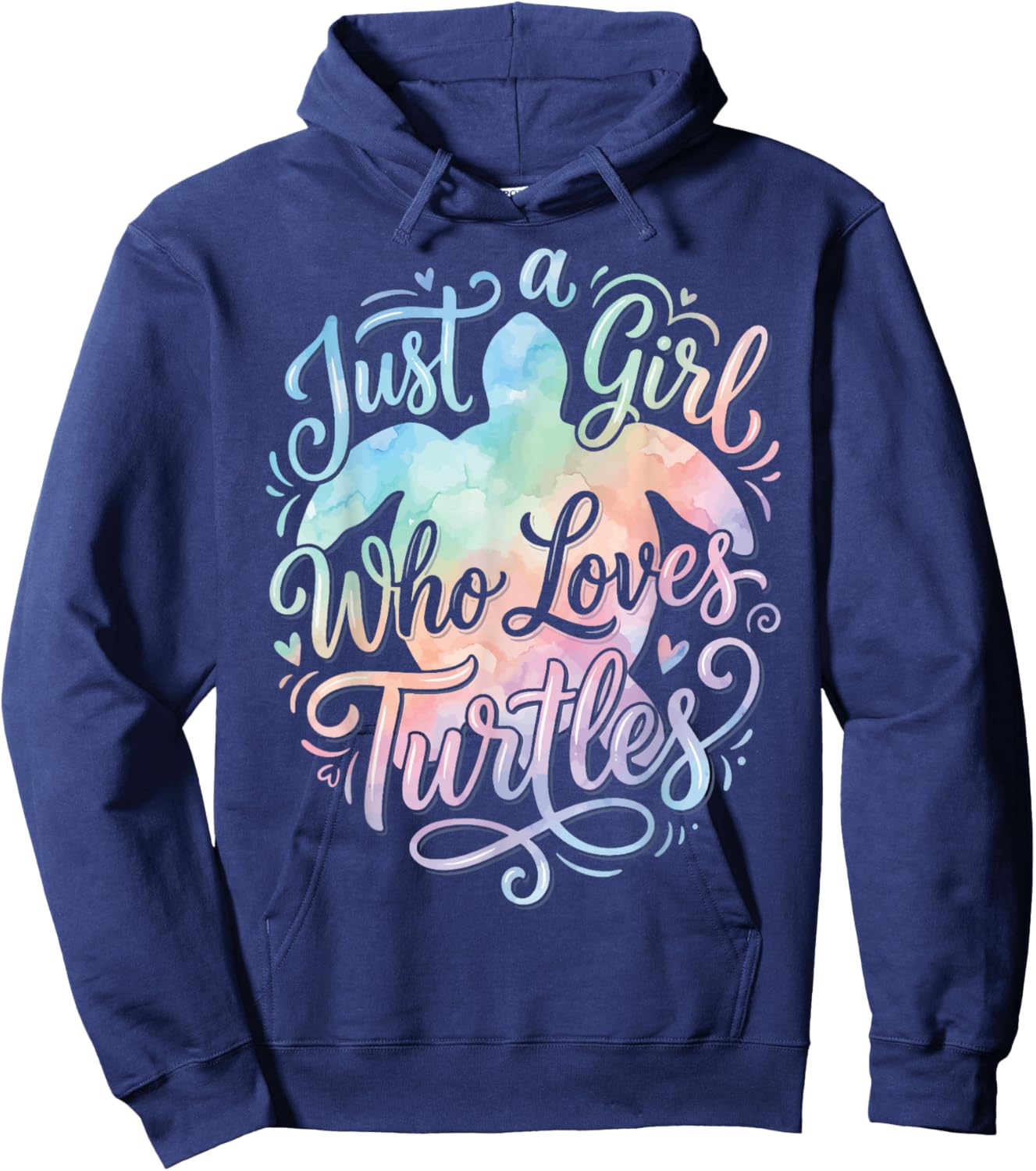 Just A Girl Who Loves Turtles Hoodie - Hoodie | Navy