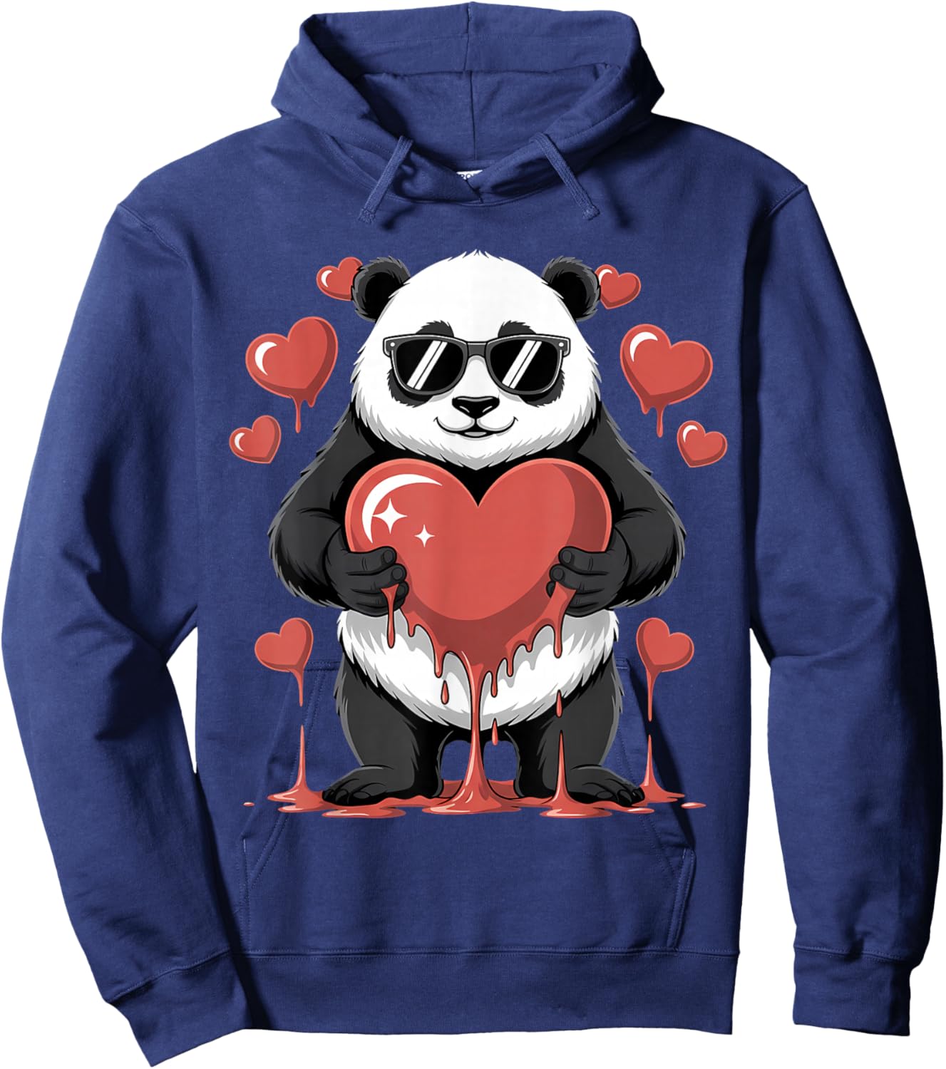 Valentines Day Cute Valentine Panda Lover Hoodie - Hoodie | Navy