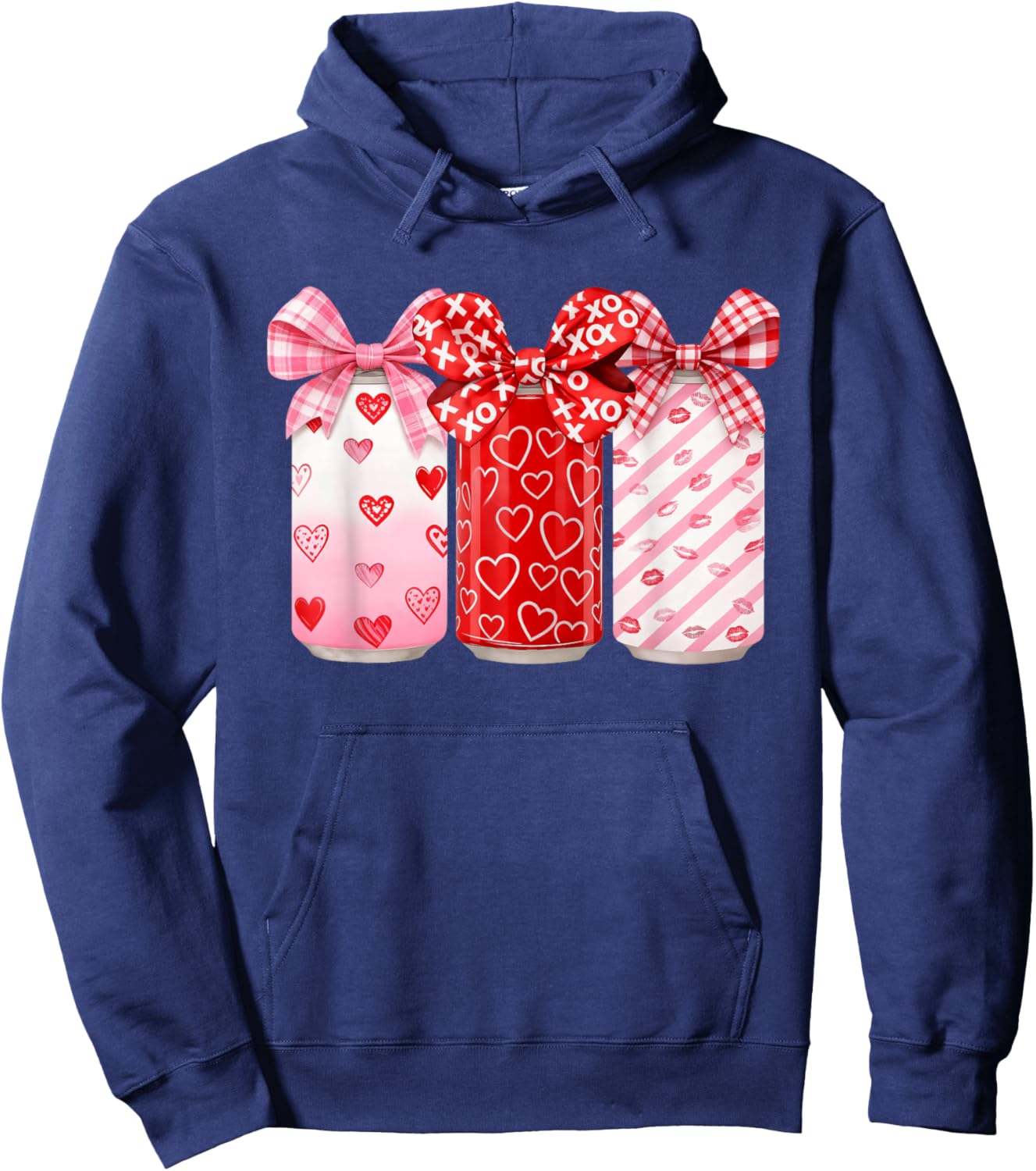 Soda Valentines Day Cute Retro Beverage Men Women Kids Hoodie - Hoodie | Navy