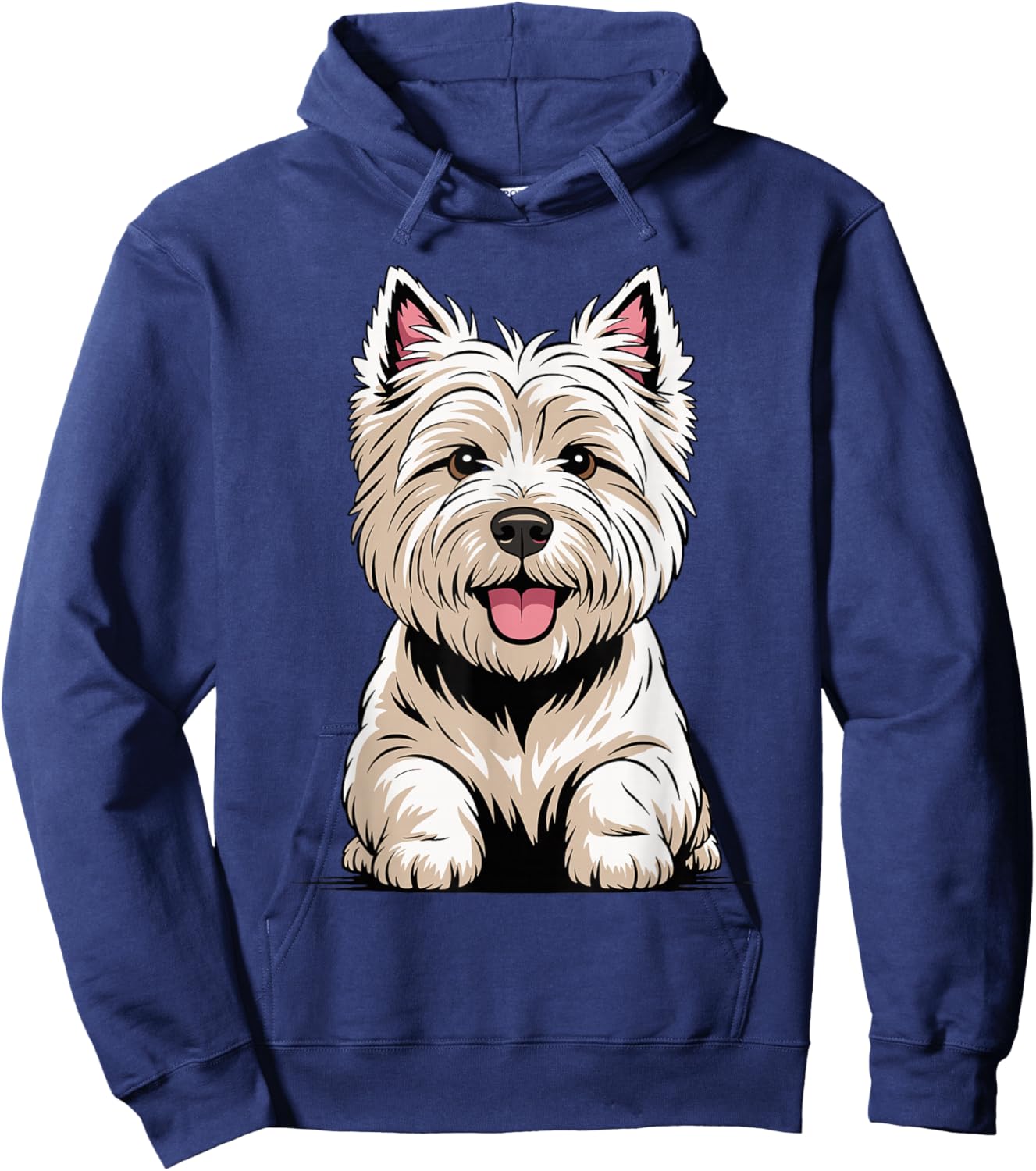 Cute Puppy Breed Artistic Westie West Highland White Terrier Hoodie - Hoodie | Navy