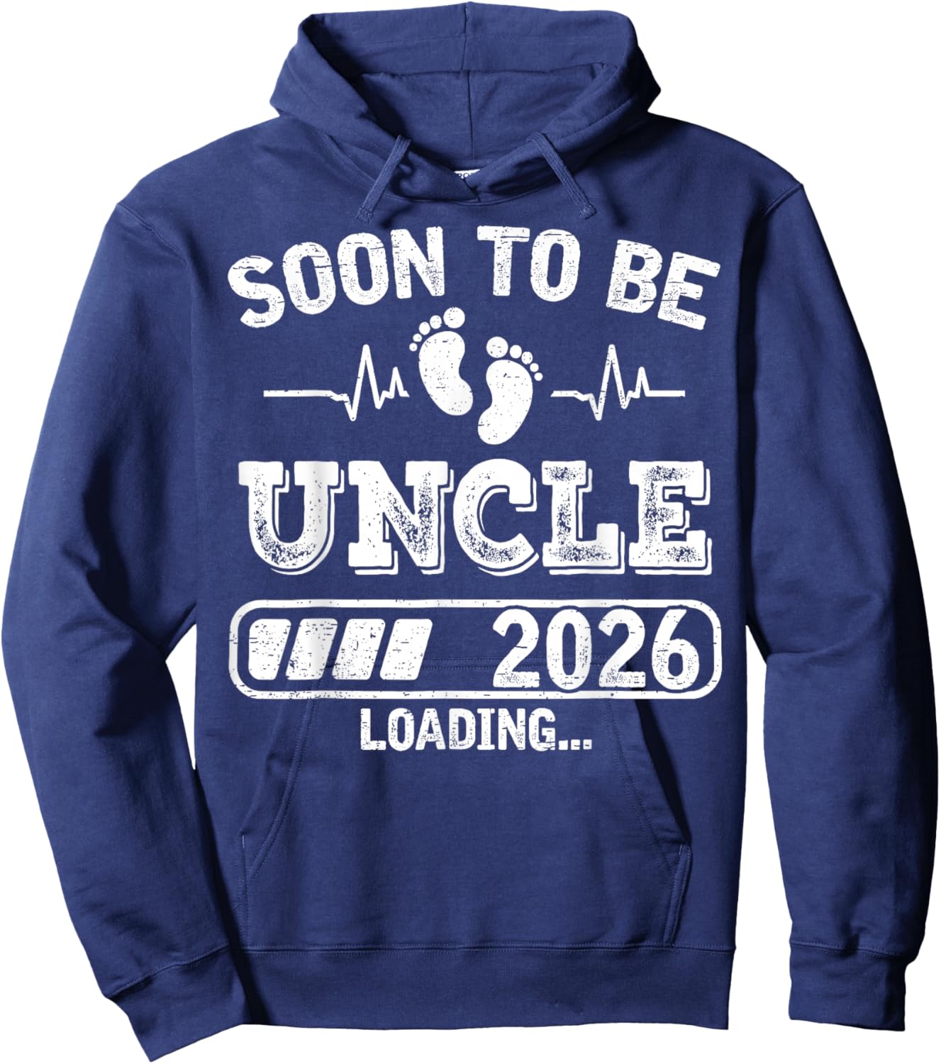 Soon to Be Uncle 2026 Loading Funny Pregnancy Announcement Hoodie - Hoodie | Navy