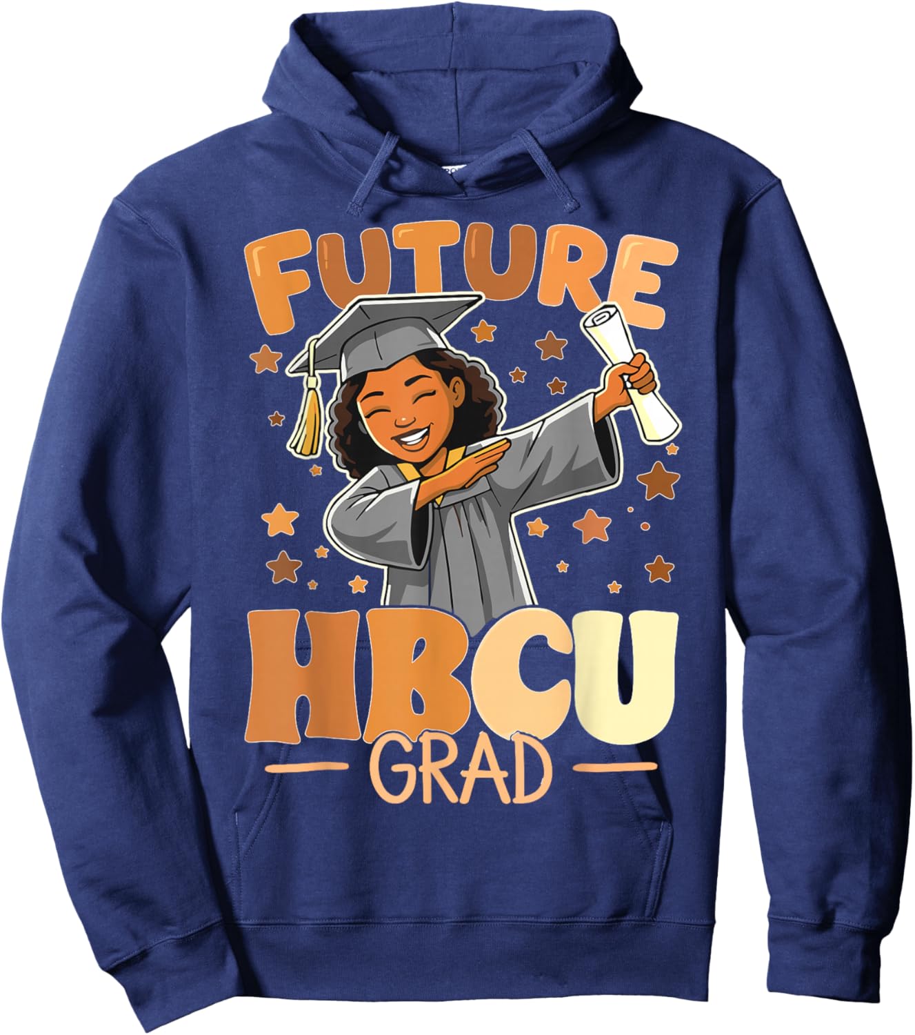 Future HBCU Grad Dabbing Girls College Graduation HBCU Hoodie - Hoodie | Navy