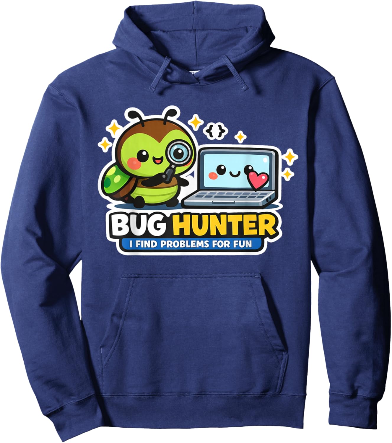 Bug Hunter Funny Programmer Coding Software Debug Hoodie - Hoodie | Navy