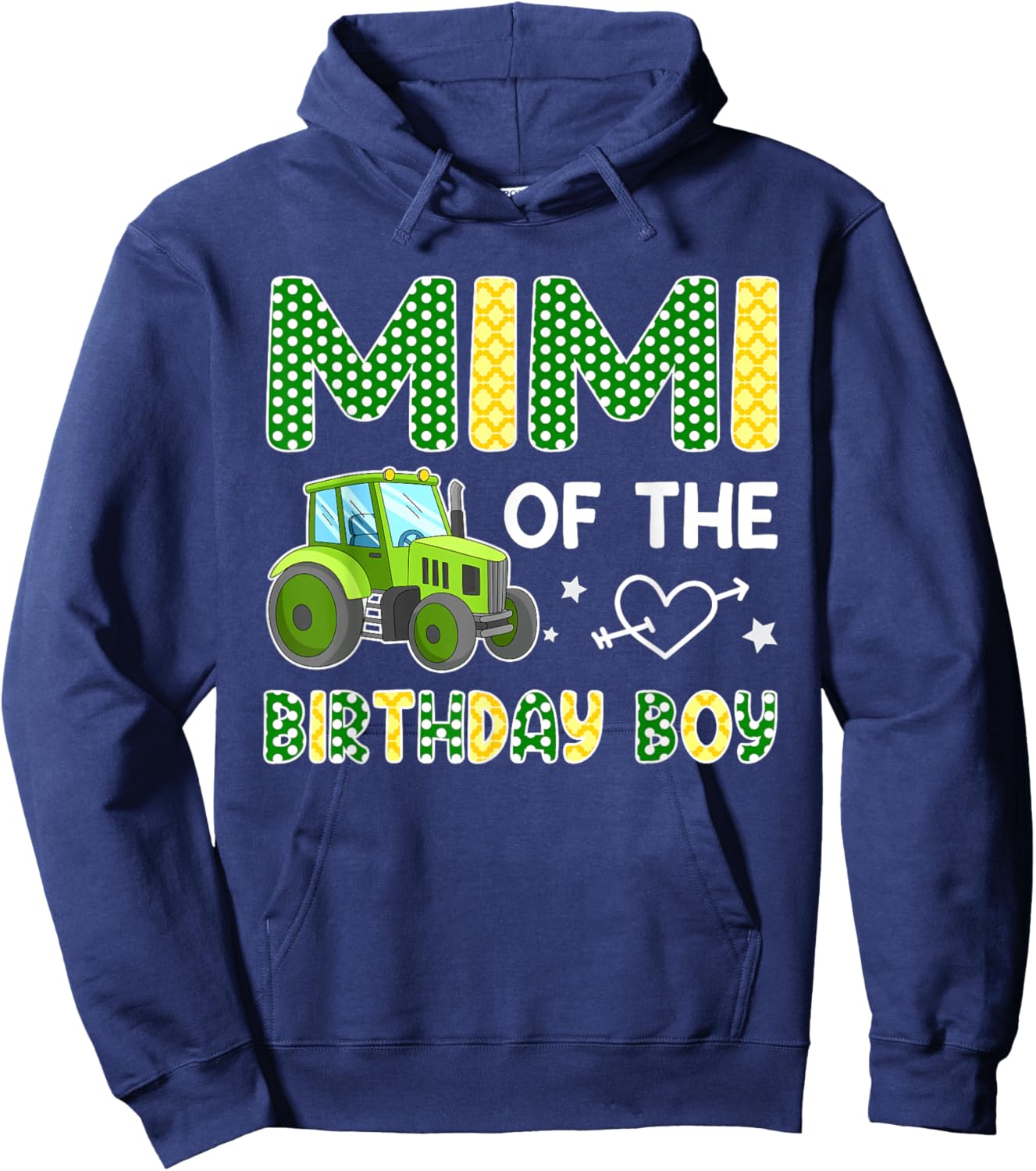 Mimi of The Birthday Boy Family Tractors Farm Trucks Hoodie - Hoodie | Navy