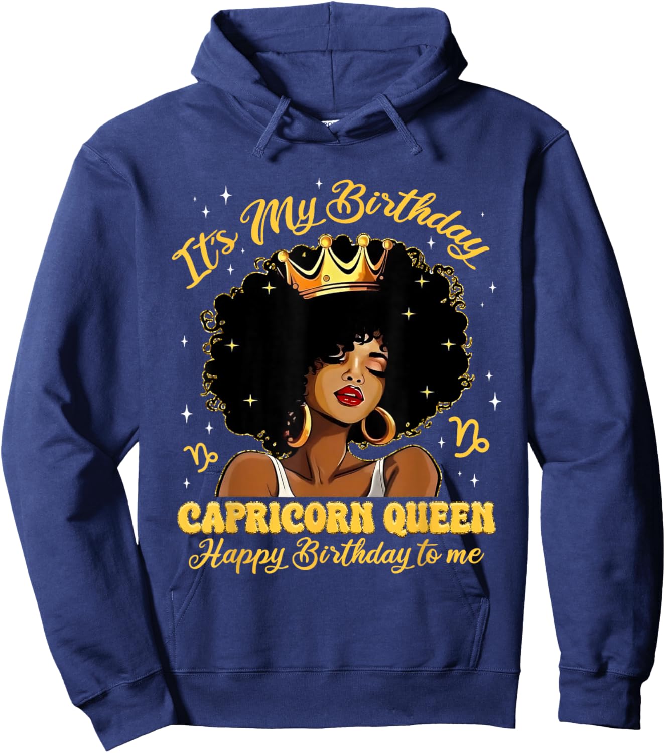 It's My Birthday Capricorn Queen Girl Zodiac Sign Birthday Hoodie - Hoodie | Navy