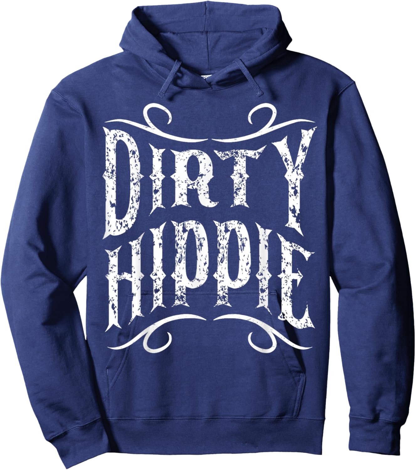 Vintage Dirty Hippie Peace Lover Gift Retro 60s 70s Costume Hoodie - Hoodie | Navy