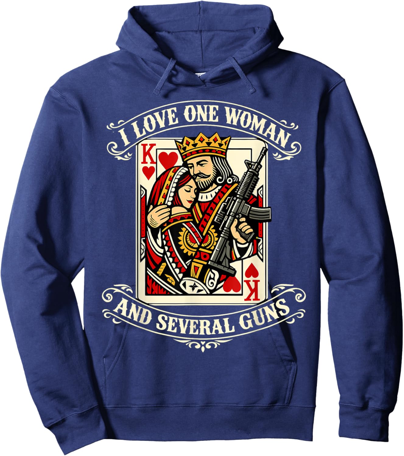 I Love One Woman and Several Guns Funny Gun Owner Men Hoodie - Hoodie | Navy